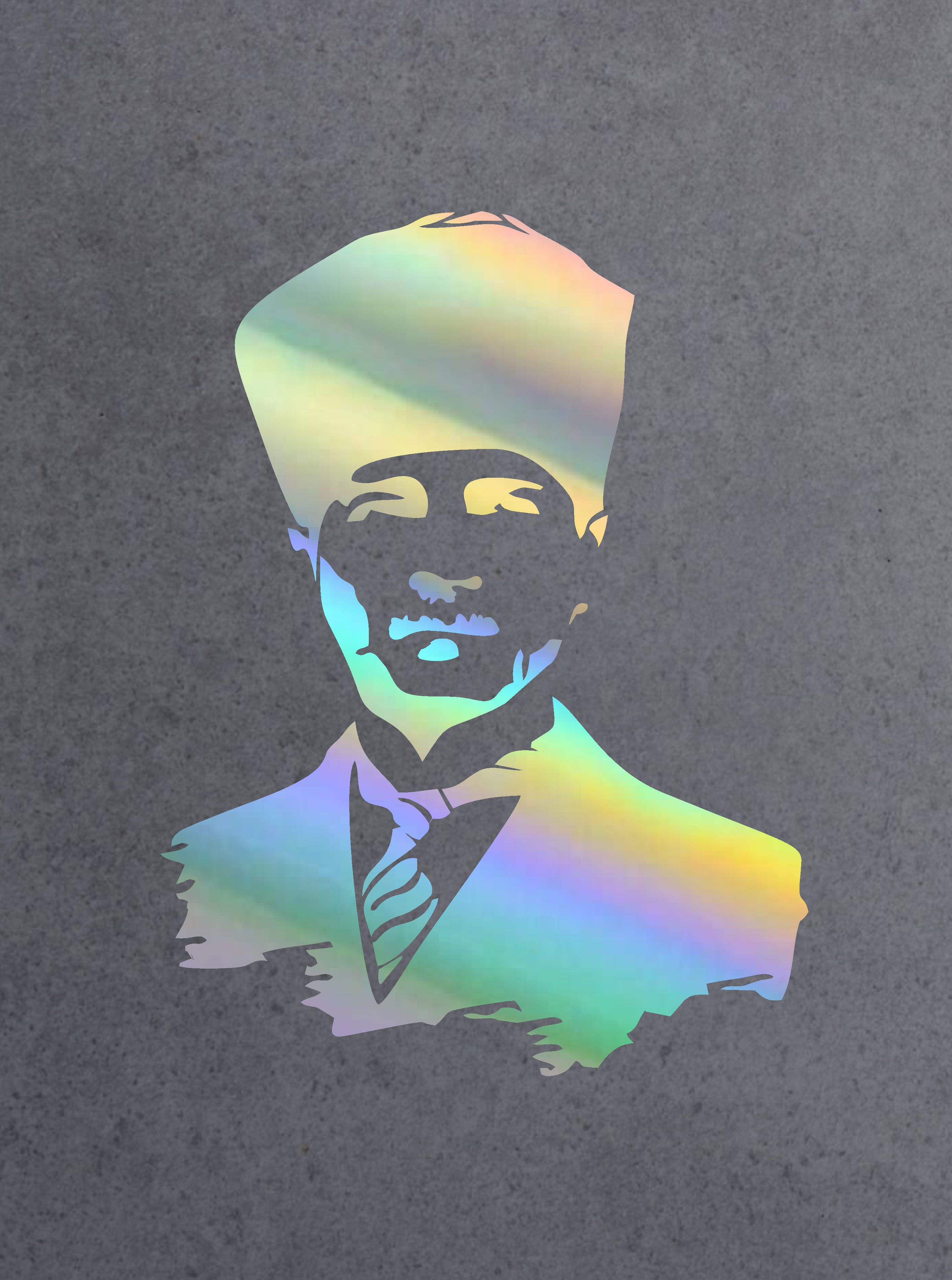 Atatürk Si̇lüet Gazi̇ Mustafa Kemal Büyük Türk Atatürk Başkomtan Sti̇cker Araba Oto Motosi̇klet Karavan Sti̇cker 00008 50X37 Cm 