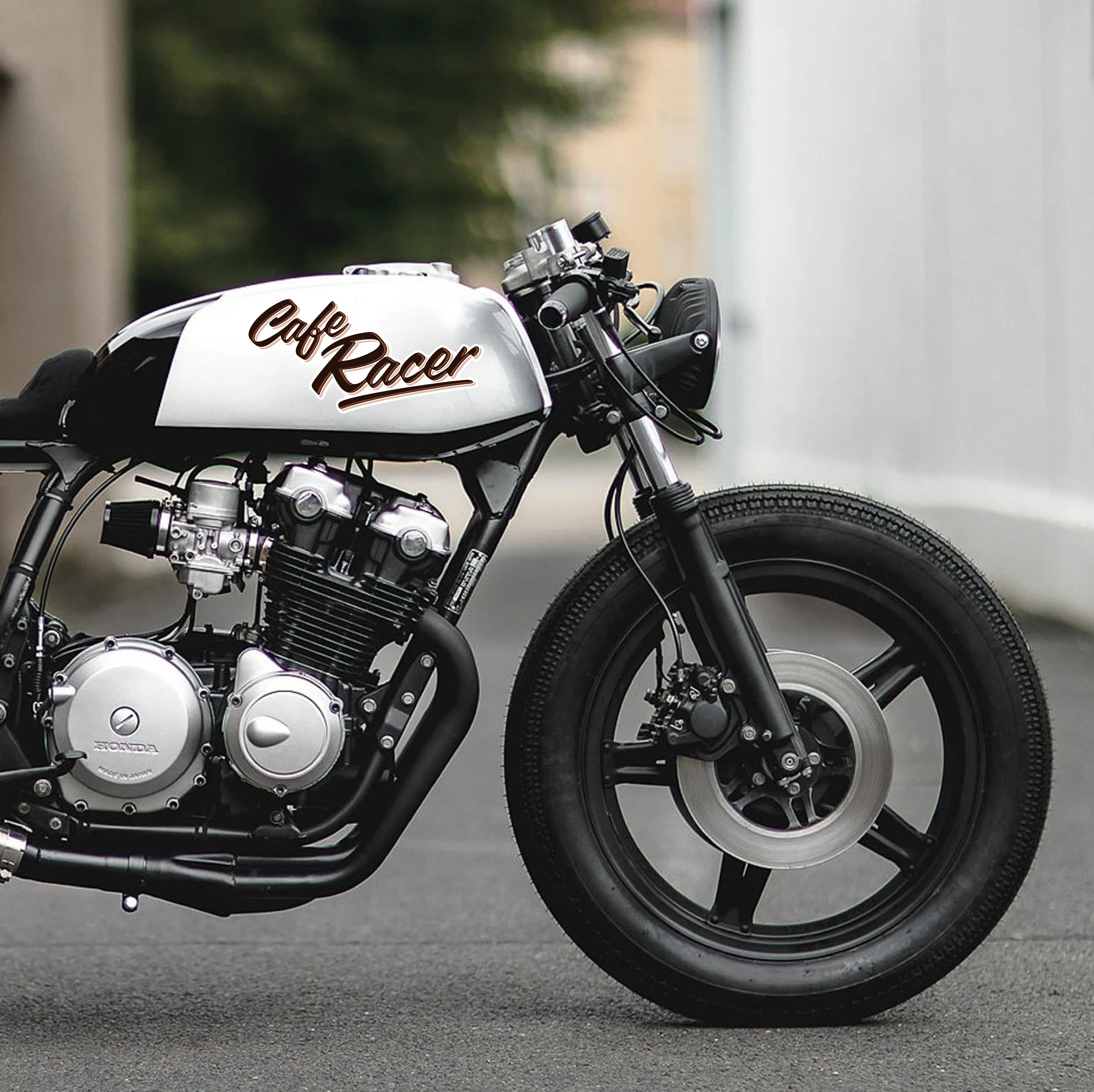 Cafe Racer Sti̇cker - Araba Oto Motosi̇klet Kask Karavan Sti̇cker - 00085 60X29 Cm 