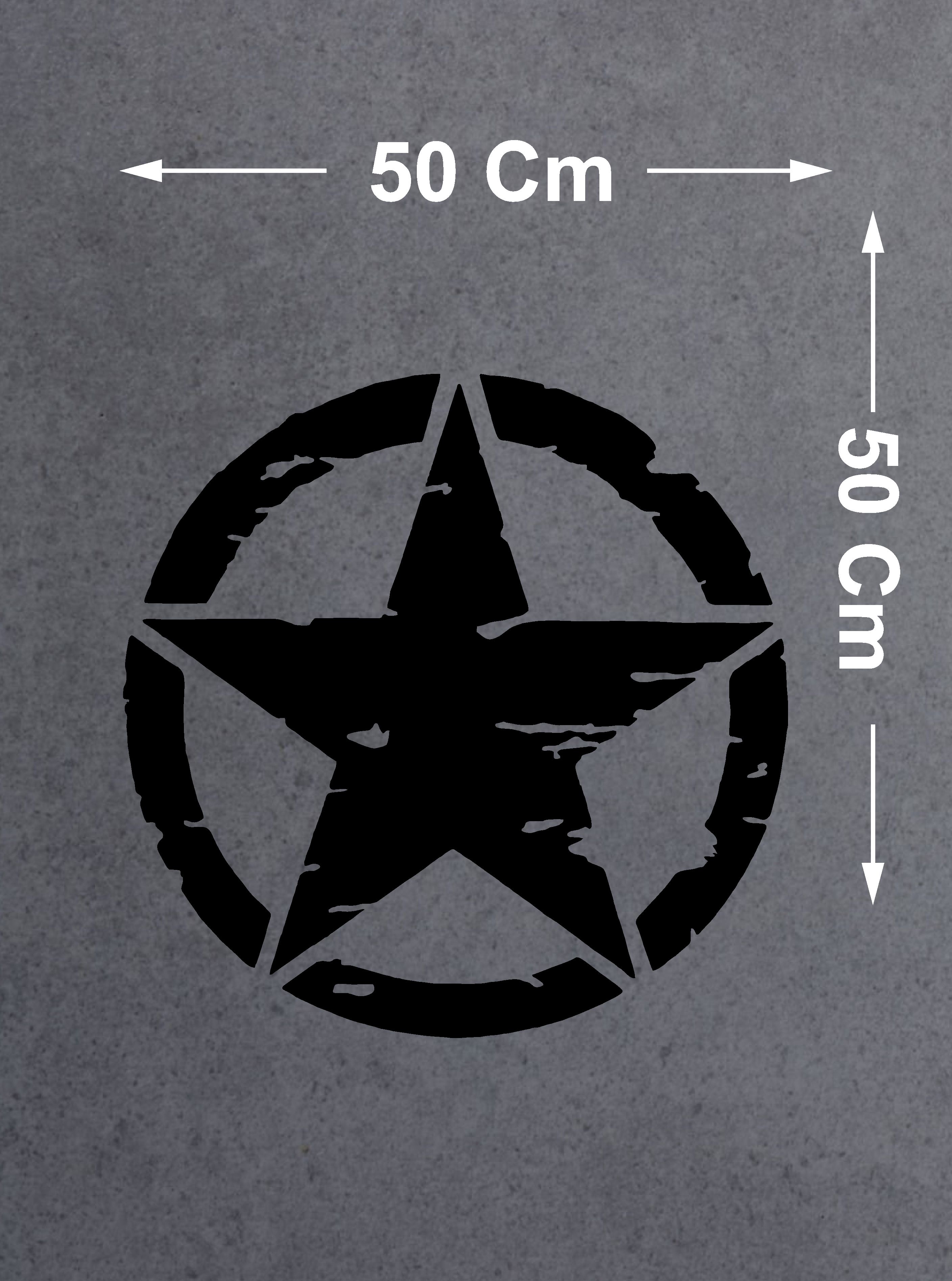 Askeri̇ Yıldız Army Star Sti̇cker - Off Road Pi̇ckup Kamp 4X4 Sti̇cker - Araba Oto Motosi̇klet Karavan Sti̇cker 00677 10X10 Cm 
