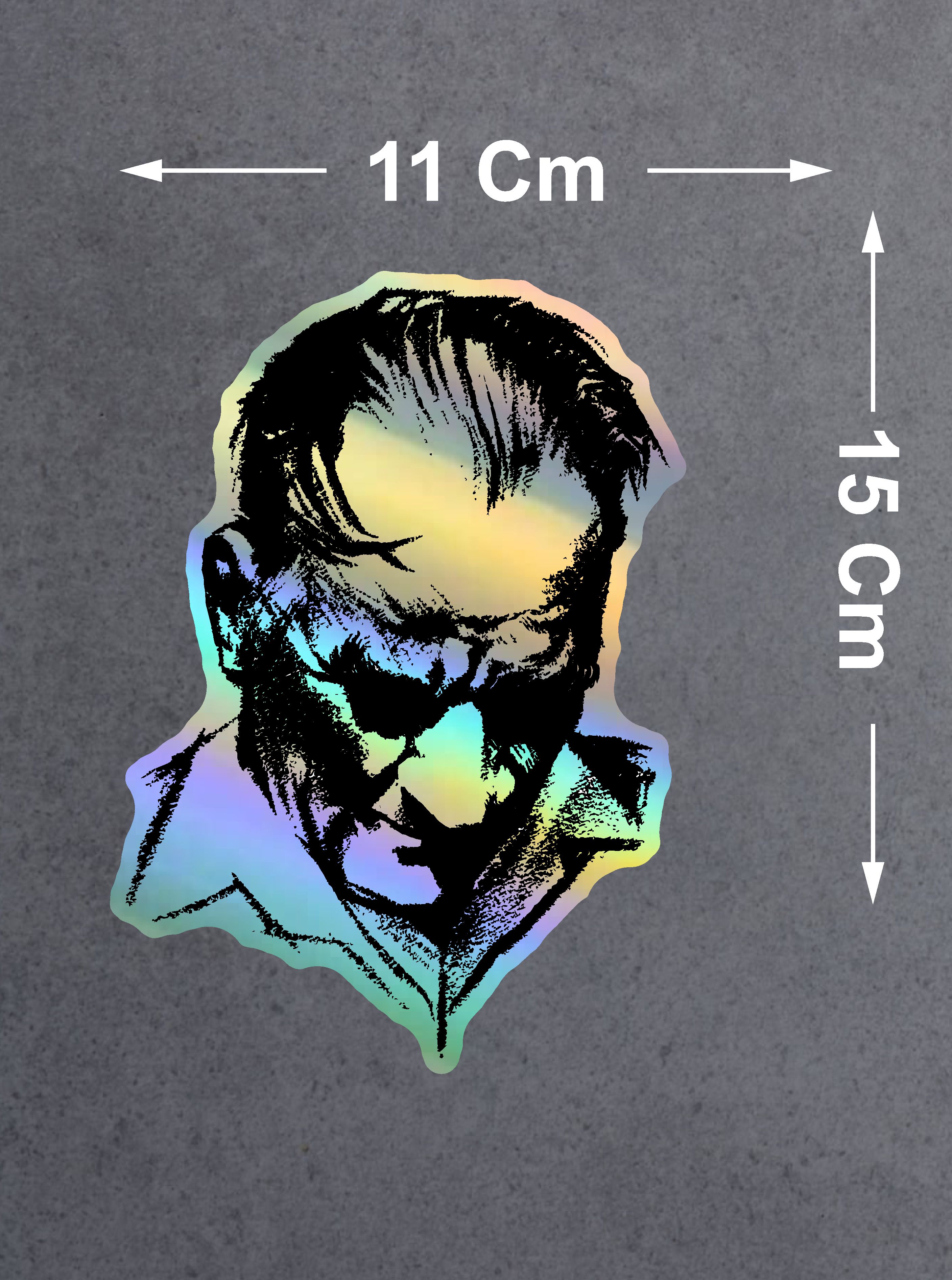 Hologramlı Janjanlı Atatürk Si̇lüet Sti̇cker - Ata Gazi̇ Mustafa Kemal Sti̇cker - Araba Oto Motosi̇klet Karavan Sti̇cker 03007 8X6 Cm 
