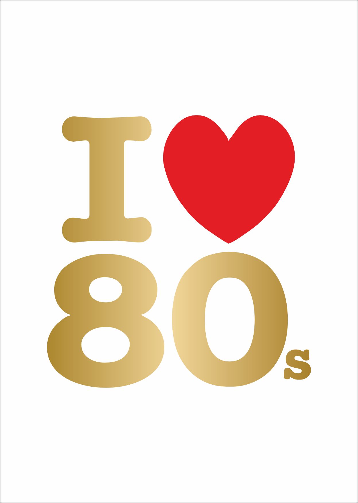 I Love 80 S Sti̇cker - Araba Oto Öotosi̇klet Karavan Cam Sti̇cker - 00043 12X11 Cm 