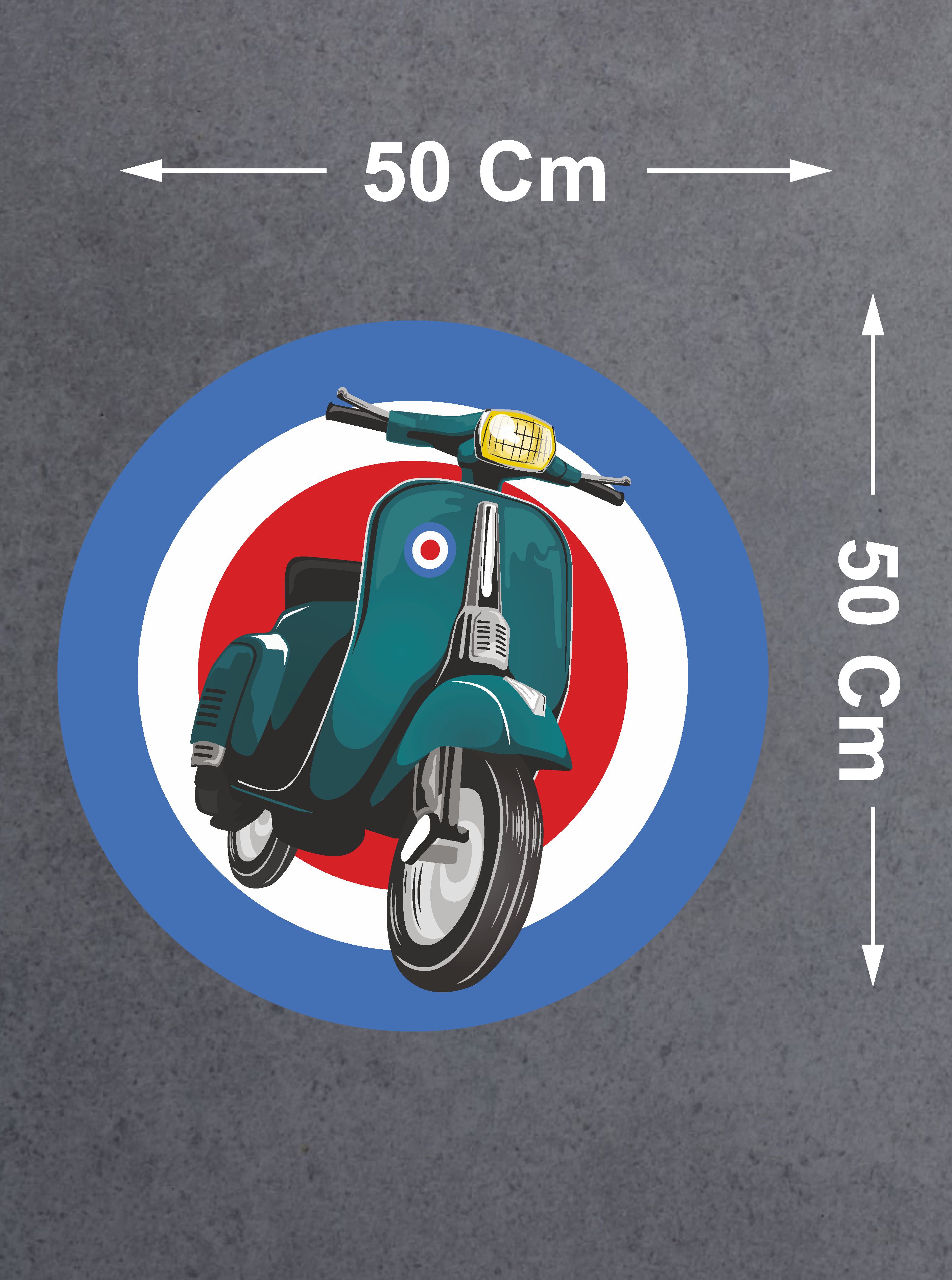 Scooter Vesap Motosi̇klet Sti̇cker - Araba Oto Motosi̇klet Cam Stcker - 00022 10X10 Cm 