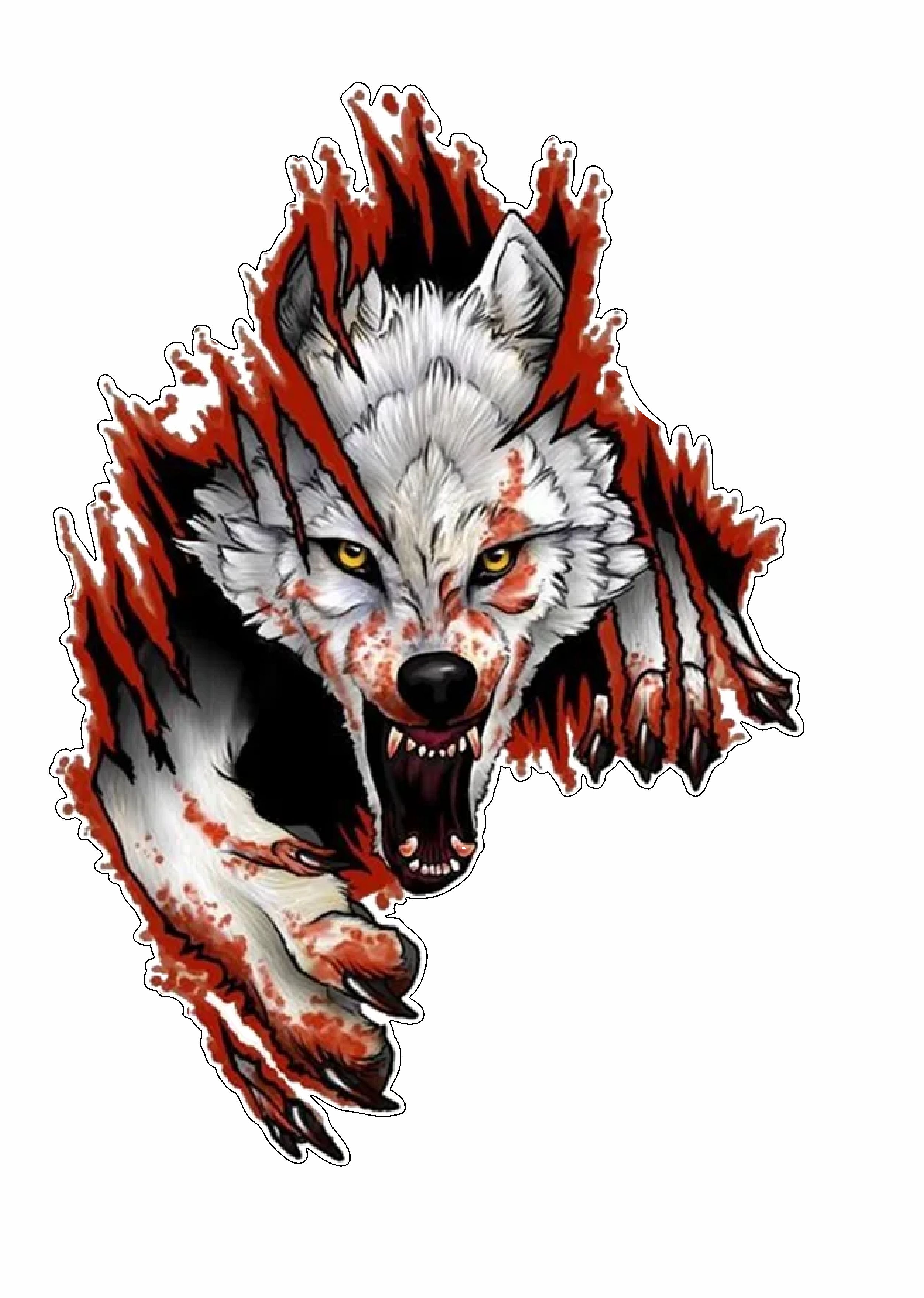 Kurt Bozkurt Göktük Börü Sti̇cker Araba Oto Motosi̇klet Karavan Sti̇cker Eti̇ket 00004 50X35 Cm 