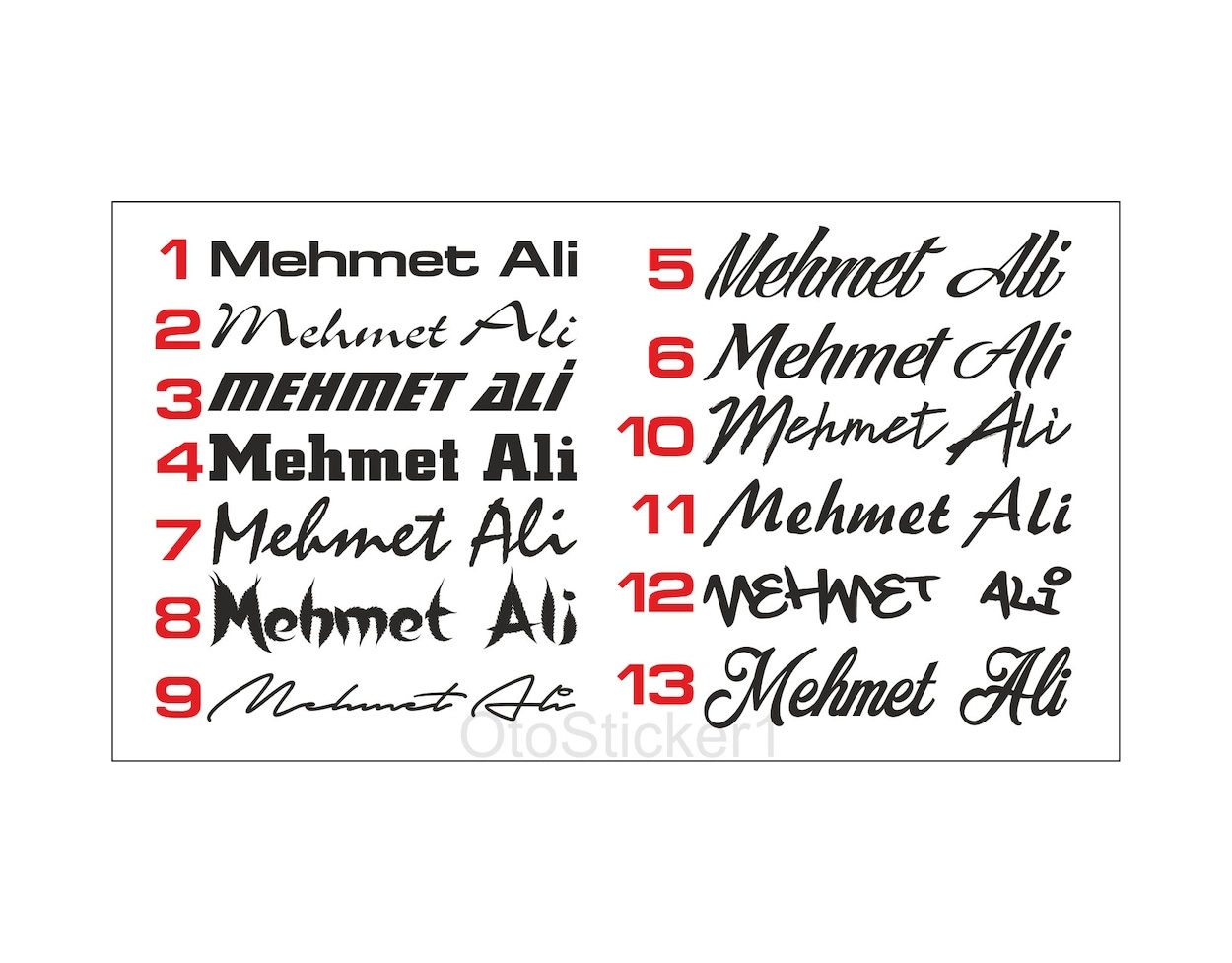 Si̇ze Özel İsi̇m Ad Soyad Yazı Sti̇ckeri̇ 1 Adet Eşsi̇z Yazı Ti̇pleri̇ 30-35Cm