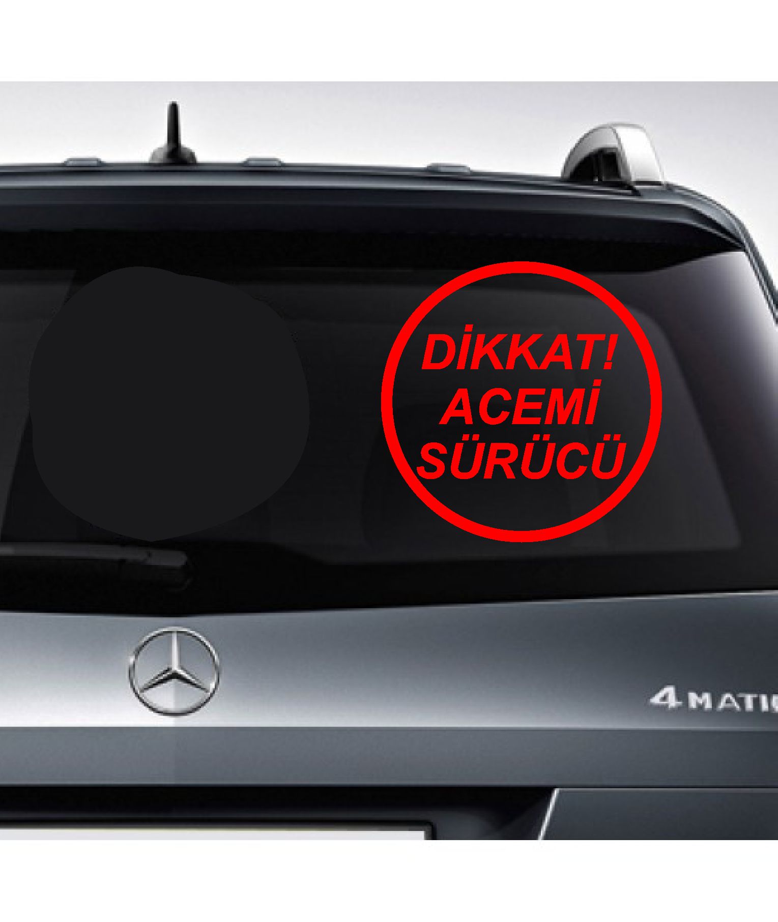 Di̇kkat Acemi̇ Sürücü Sti̇cker - Araba Oto Motosi̇klet Sti̇cker 00167 15X15 Cm 
