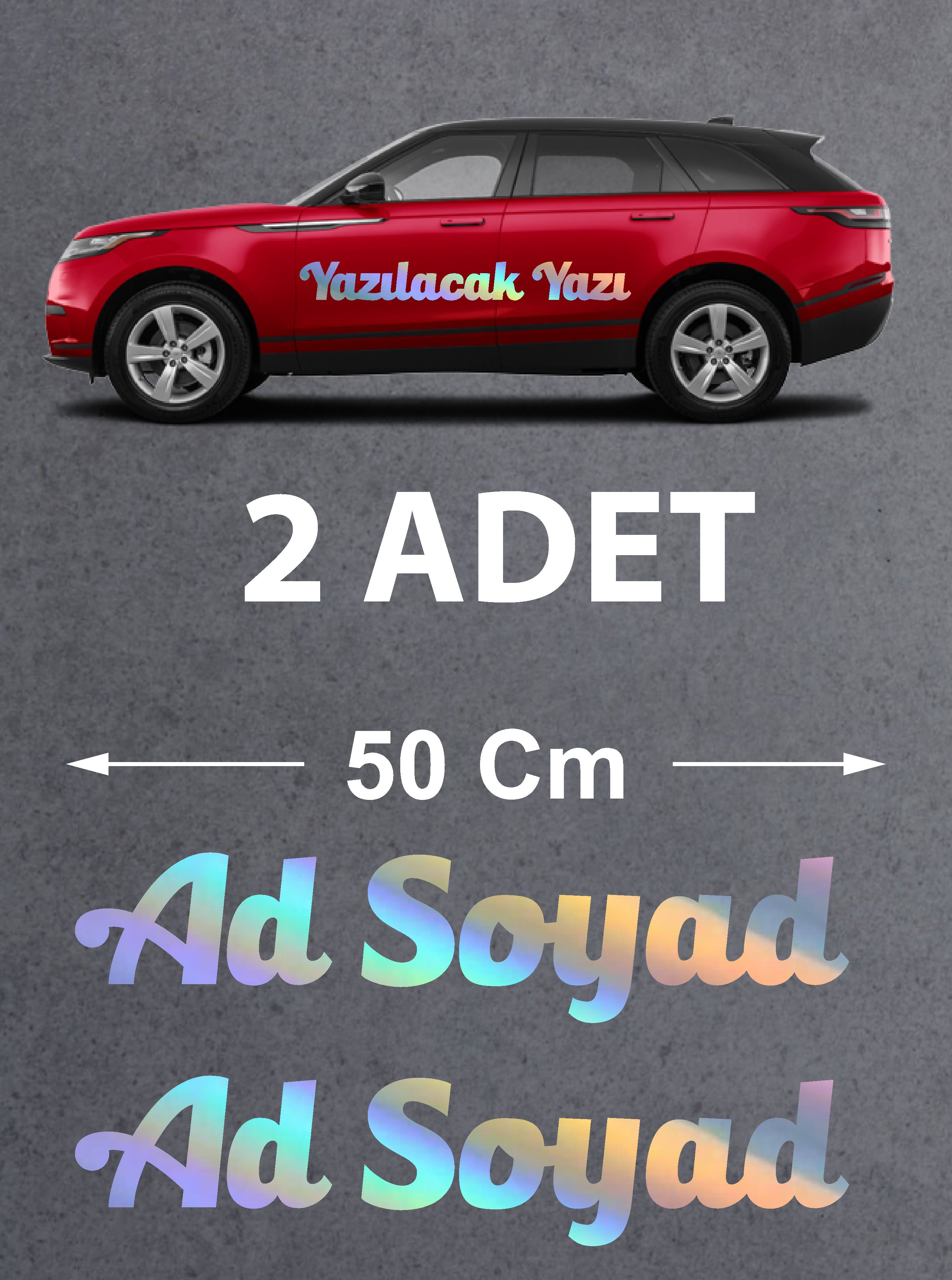 Ki̇şi̇ye Özel Yazı Sti̇cker - Araba Oto Motosi̇klet Karavan Sti̇cker - 00096 12 Cm 