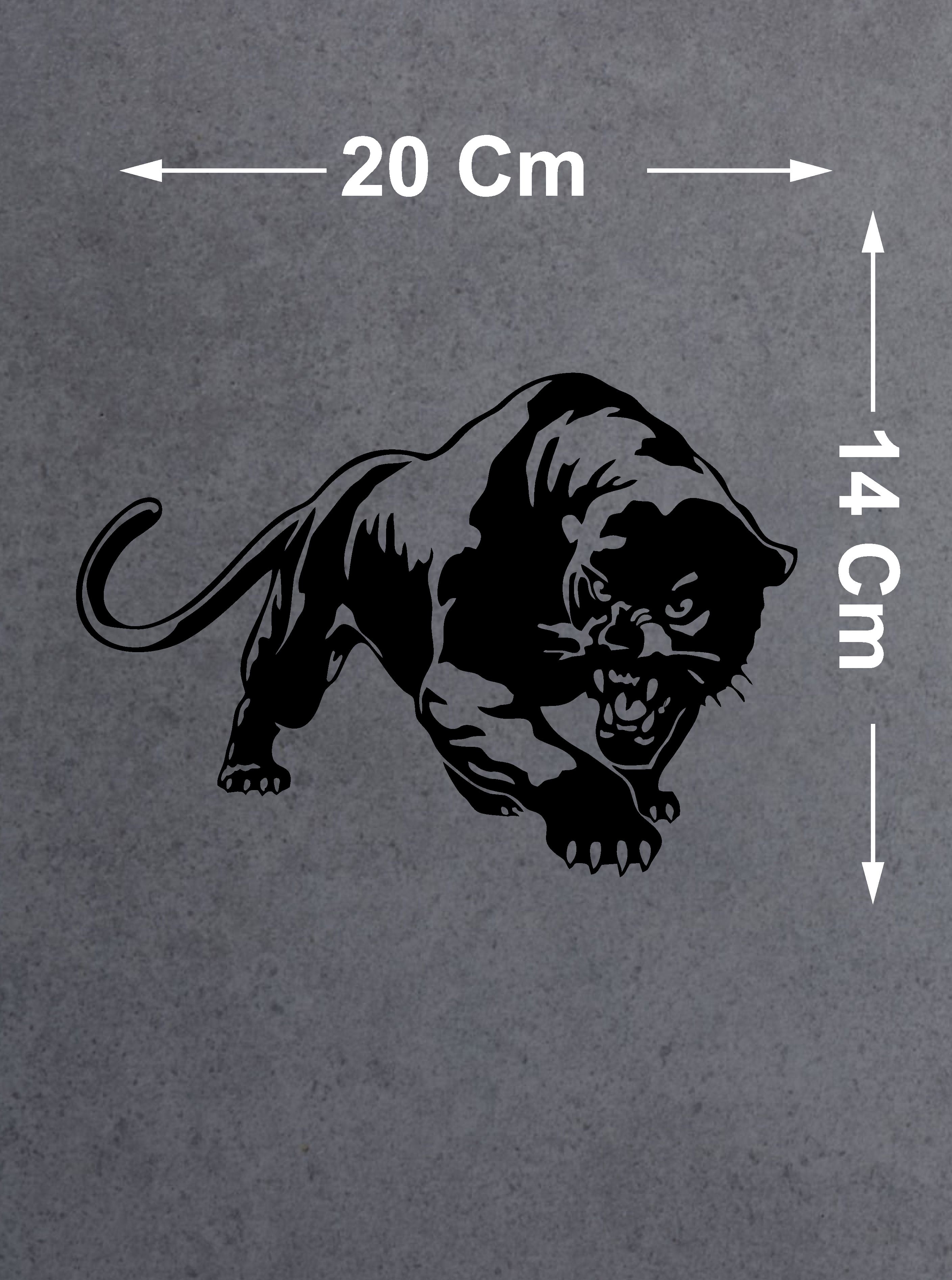 Vahşi̇ Puma Kaplan Panter Sti̇cker, Araba Oto Motosi̇klet Karavan Sti̇cker 02519 15X11 Cm 