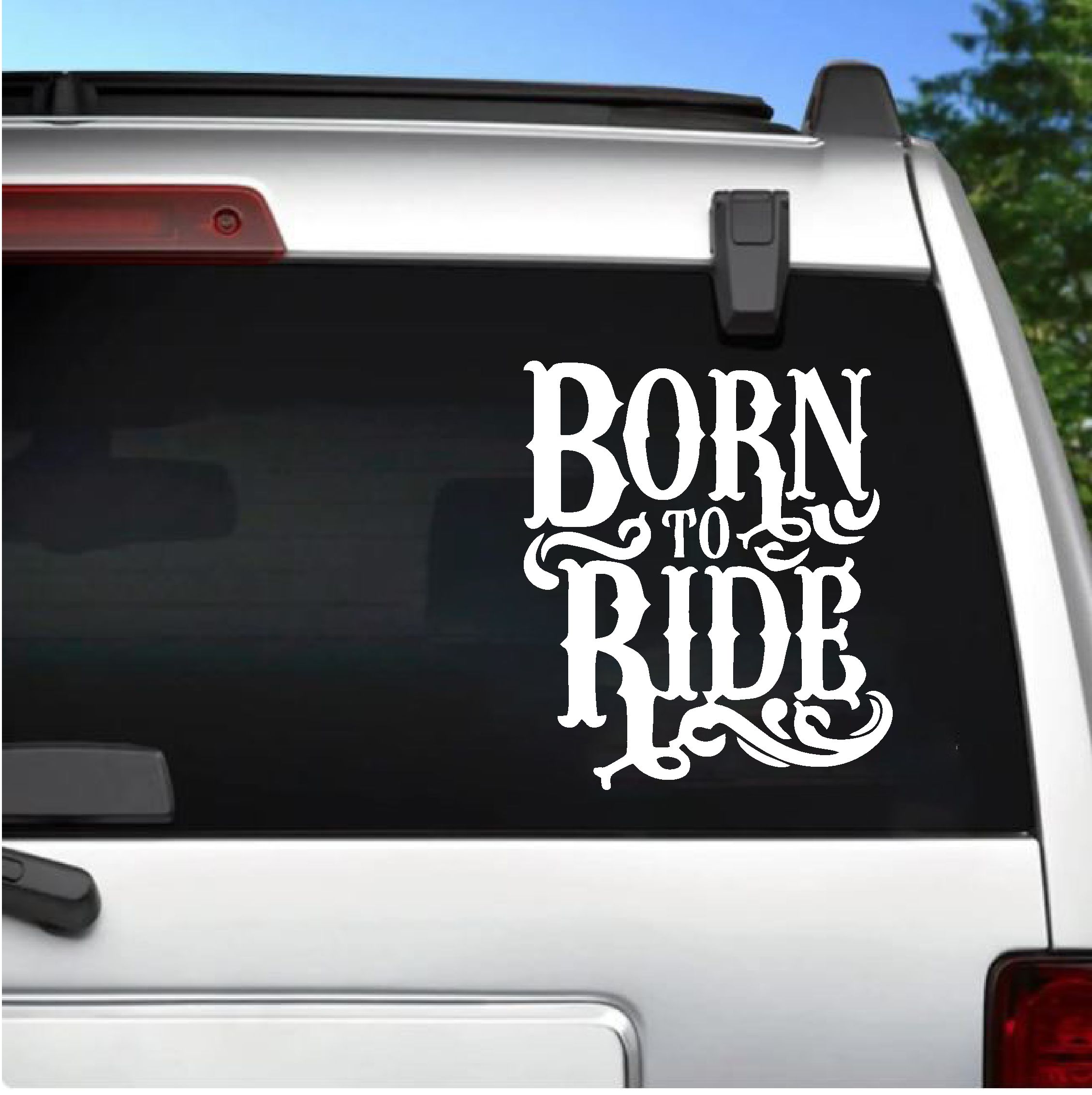 Born To Ri̇de Sti̇cker - Bi̇nmek İçi̇n Doğmuş Sti̇cker - Araba Oto Motosi̇klet Cam Sti̇cker - 00066 12X10 Cm 