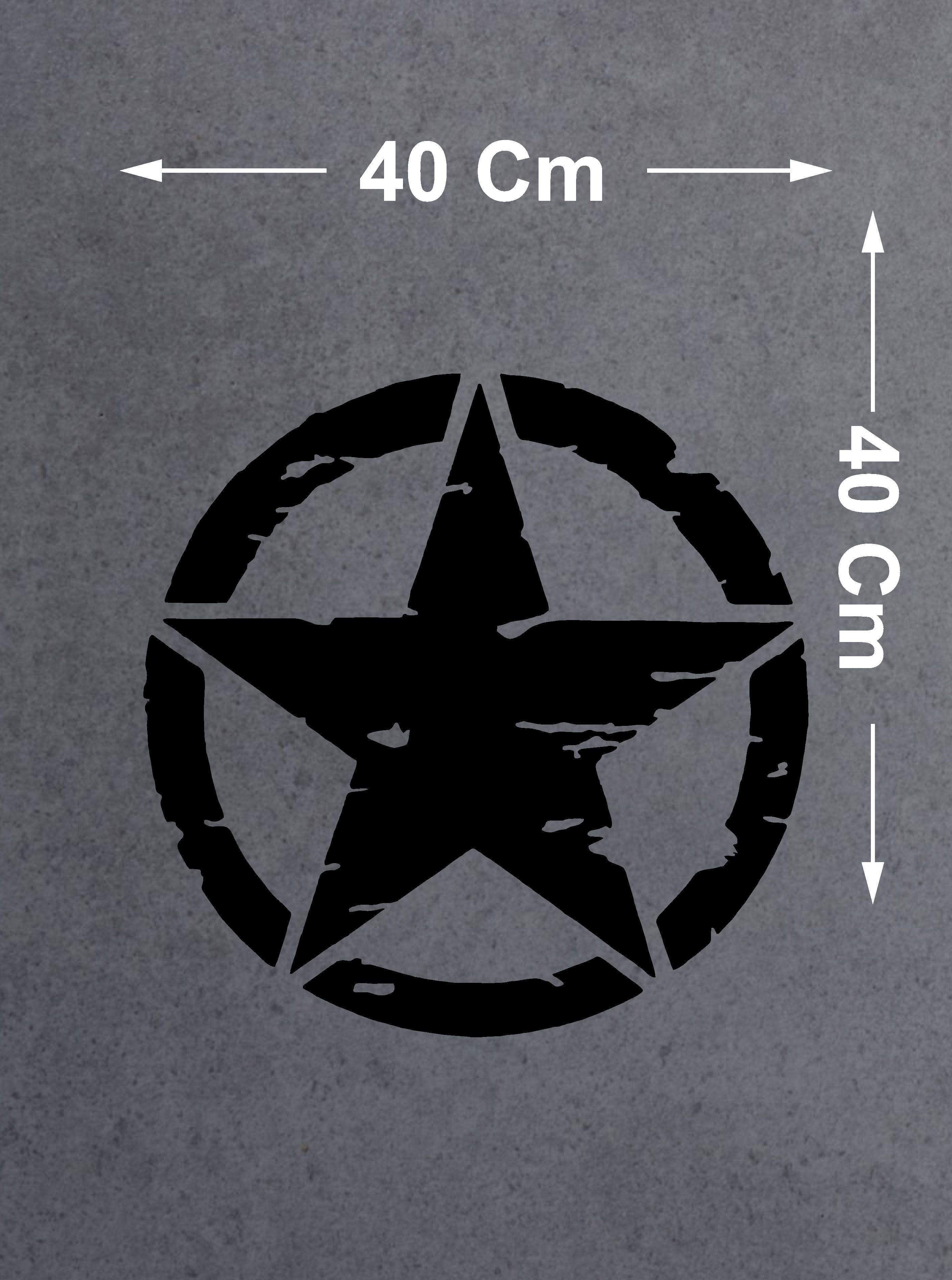 Askeri̇ Yıldız Army Star Sti̇cker - Off Road Pi̇ckup Kamp 4X4 Sti̇cker - Araba Oto Motosi̇klet Karavan Sti̇cker 00677 10X10 Cm 