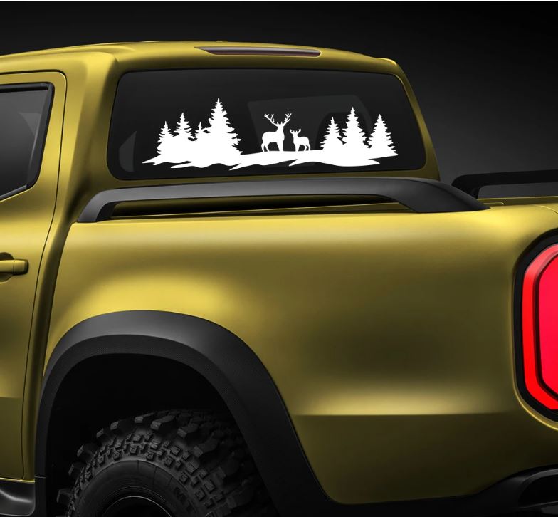 Avcı Kamp Doğa Sti̇cker - 4X4 Off Road Adventure Kamp Cam Sti̇cker - 00046 30X8 Cm 
