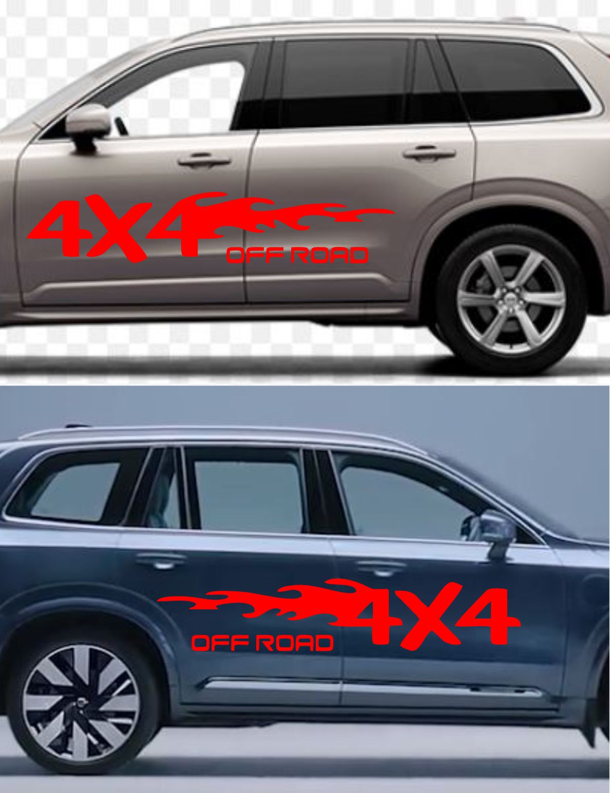 4X4 Off Road Sti̇cker, Pi̇ckup Araba Sti̇cker 02520 120X24 Cm 