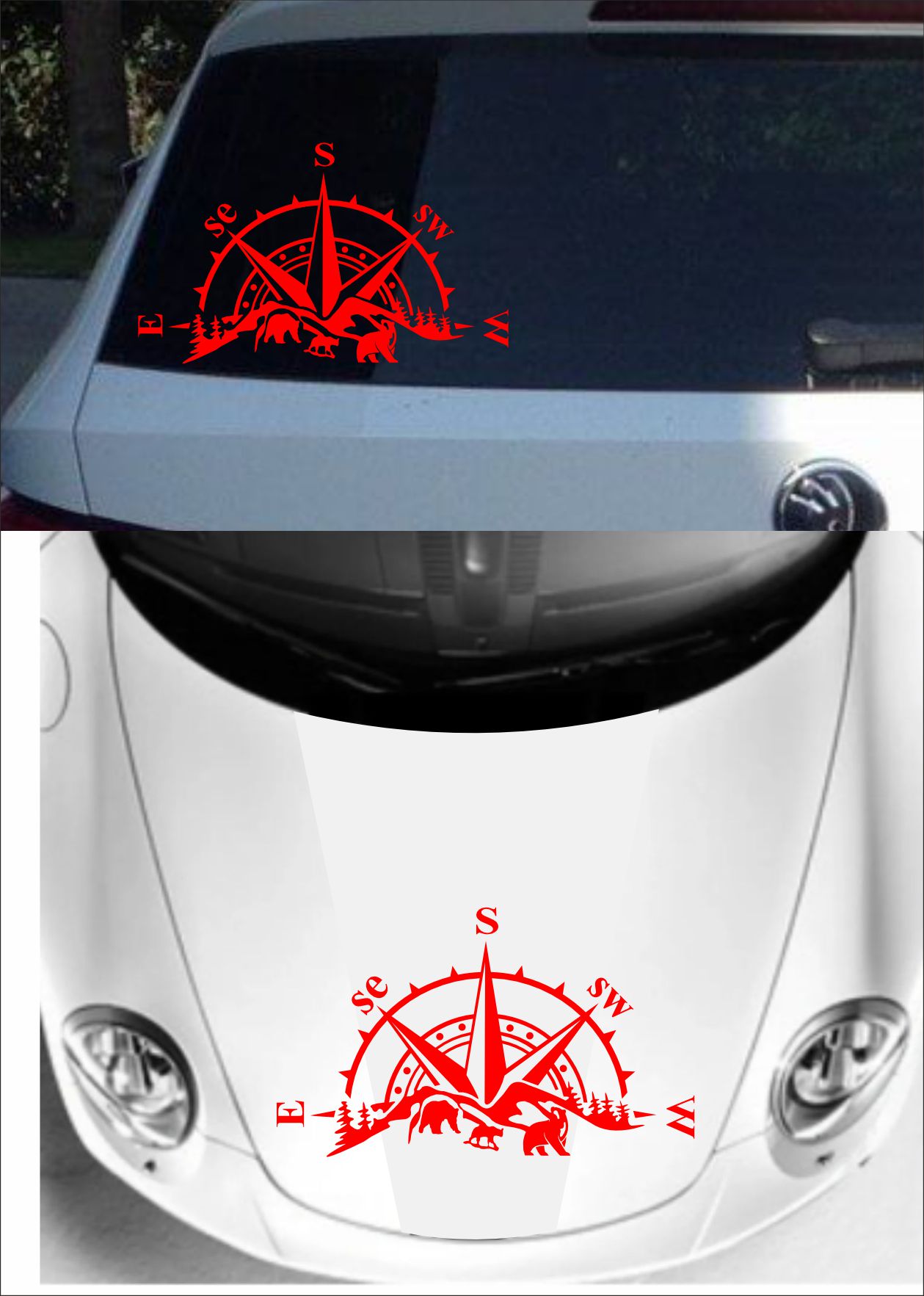 Pusula, Off Road 4X4, Kamp, Adventure Doğa Sti̇cker, Karavan Pi̇ckup Arazi̇ Suv Sti̇cker 02514 30X18 Cm 