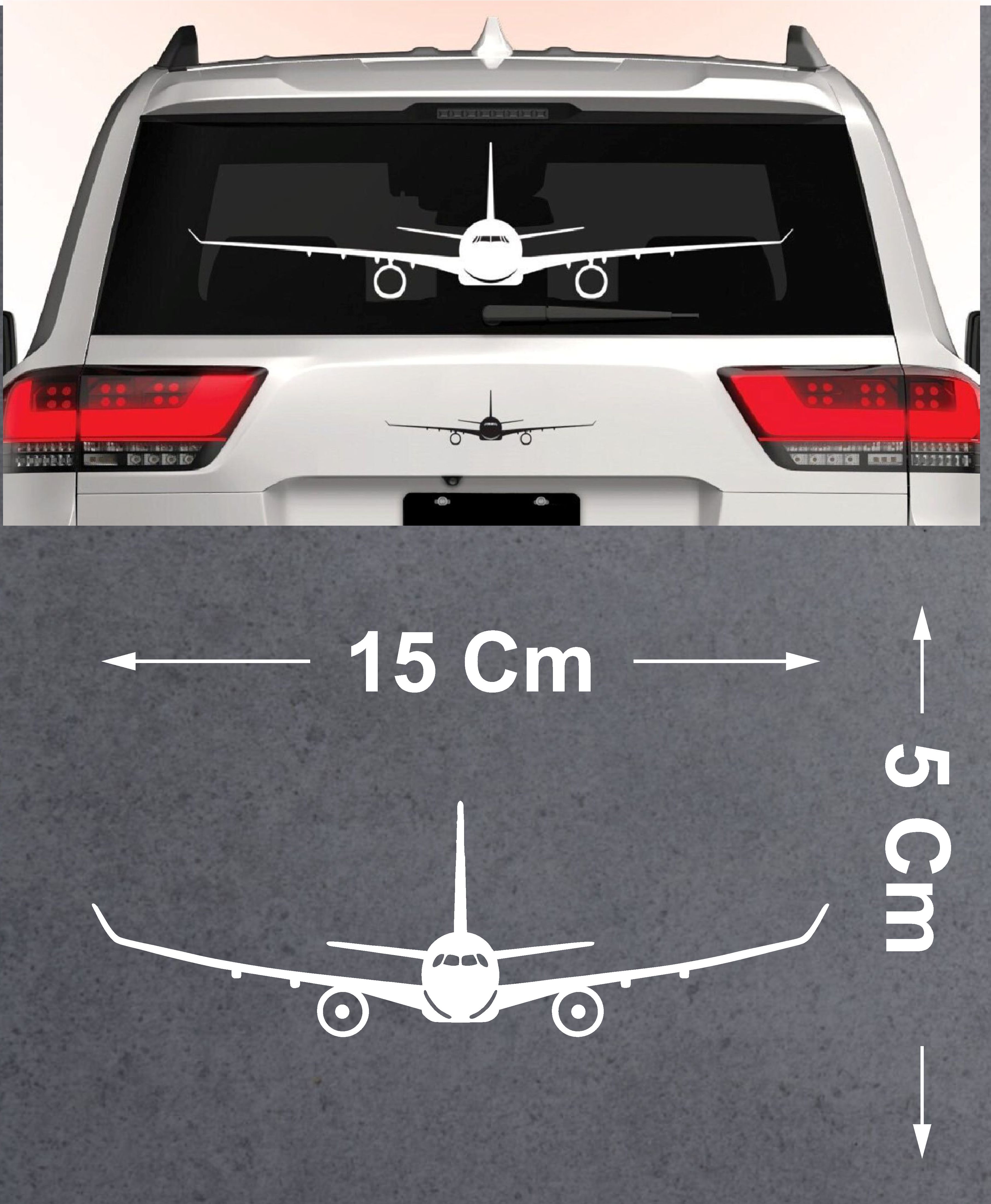 Ai̇rbus A220 Uçak Sti̇cker - Araba Oto Motosi̇klet Karavan Cam Arka Cam Sti̇cker - 00329 12X4 Cm 