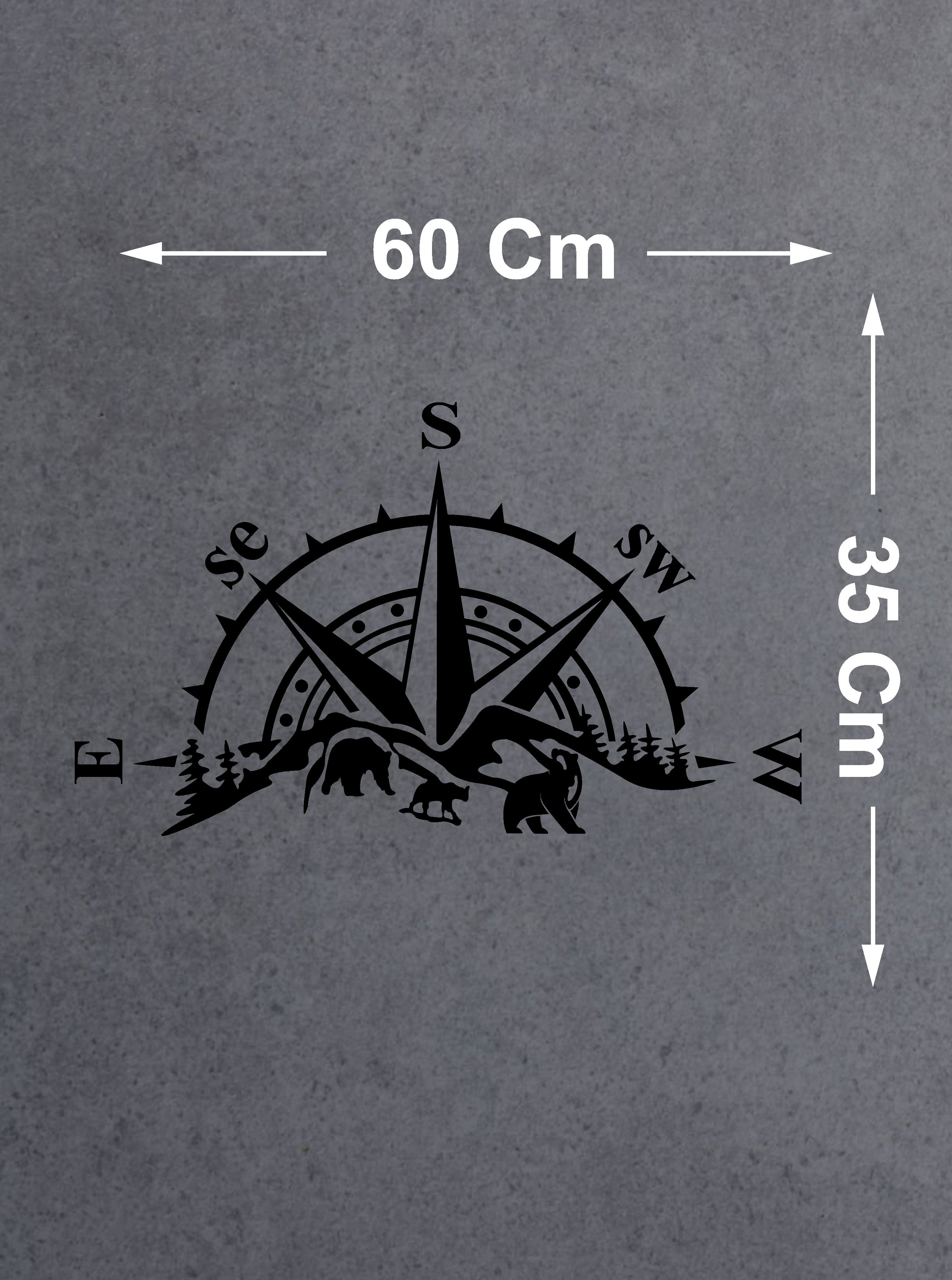 Pusula, Off Road 4X4, Kamp, Adventure Doğa Sti̇cker, Karavan Pi̇ckup Arazi̇ Suv Sti̇cker 02514 30X18 Cm 
