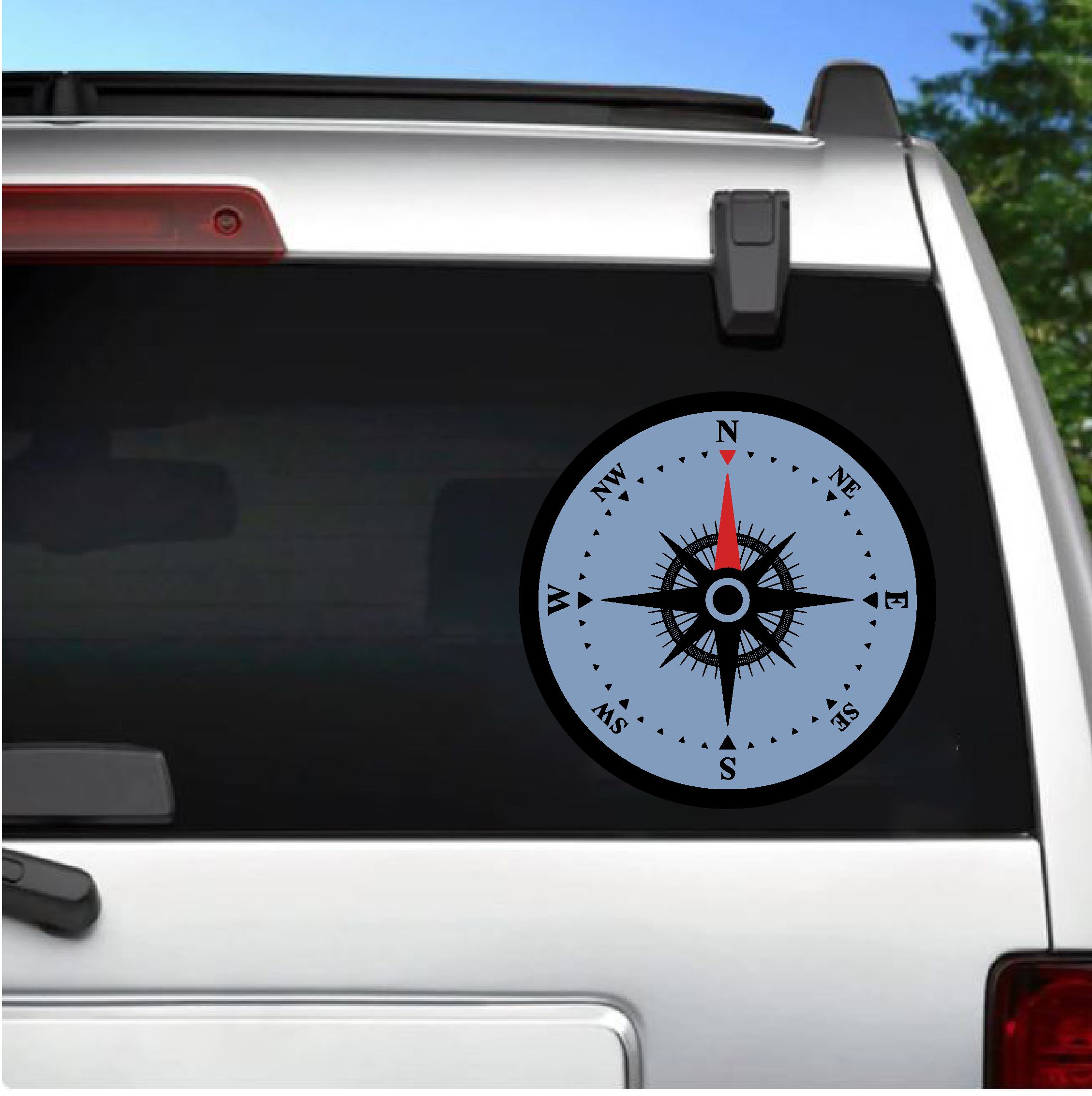 Pusula Sti̇cker - Araba Oto Motosi̇klet Karavan Cam Sti̇cker - 00390 10X10 Cm 