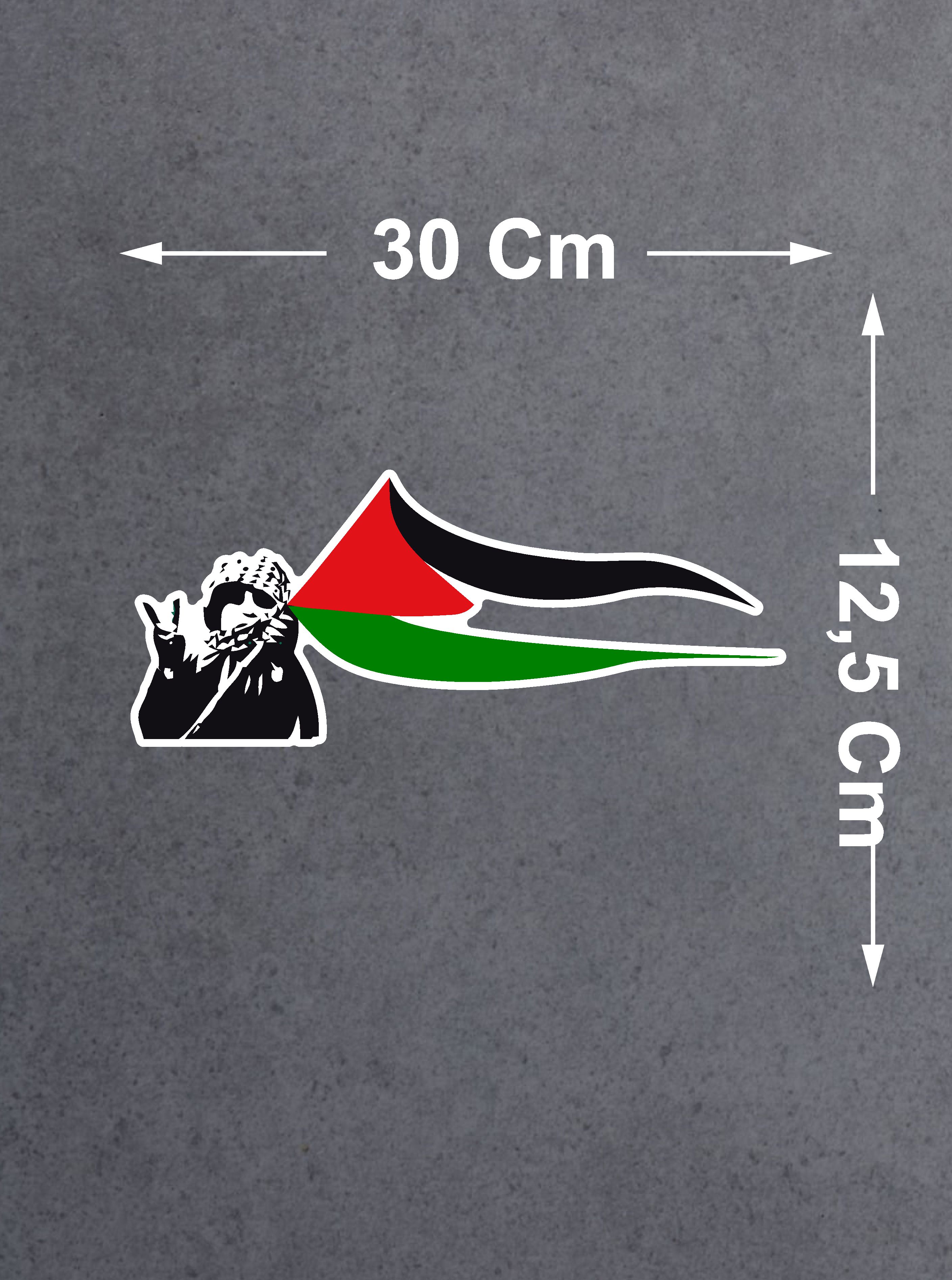 Özgür Fi̇li̇sti̇n Sti̇cker - Free Palesti̇ne - Sti̇cker - Araba Oto Motosi̇klet Karavan Sti̇cker - 02509 50X20 Cm