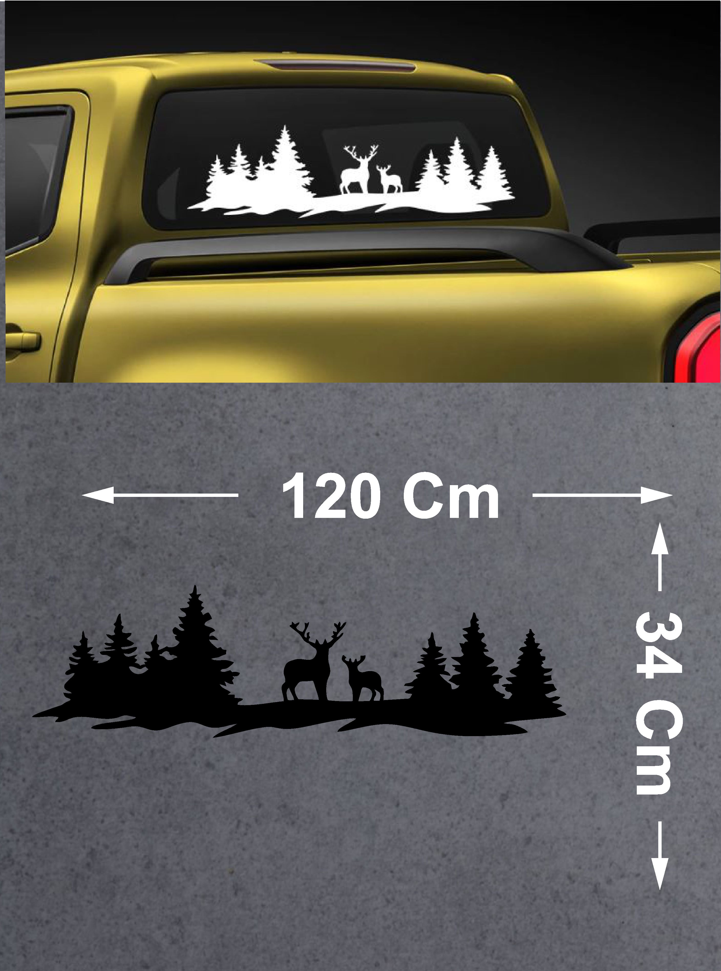 Avcı Kamp Doğa Sti̇cker - 4X4 Off Road Adventure Kamp Cam Sti̇cker - 00046 30X8 Cm 