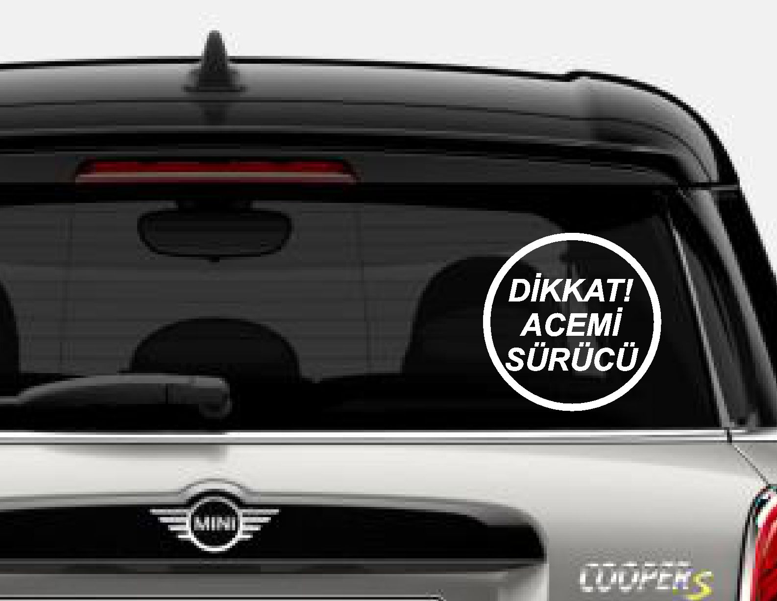 Di̇kkat Acemi̇ Sürücü Sti̇cker - Araba Oto Motosi̇klet Sti̇cker 00167 15X15 Cm 
