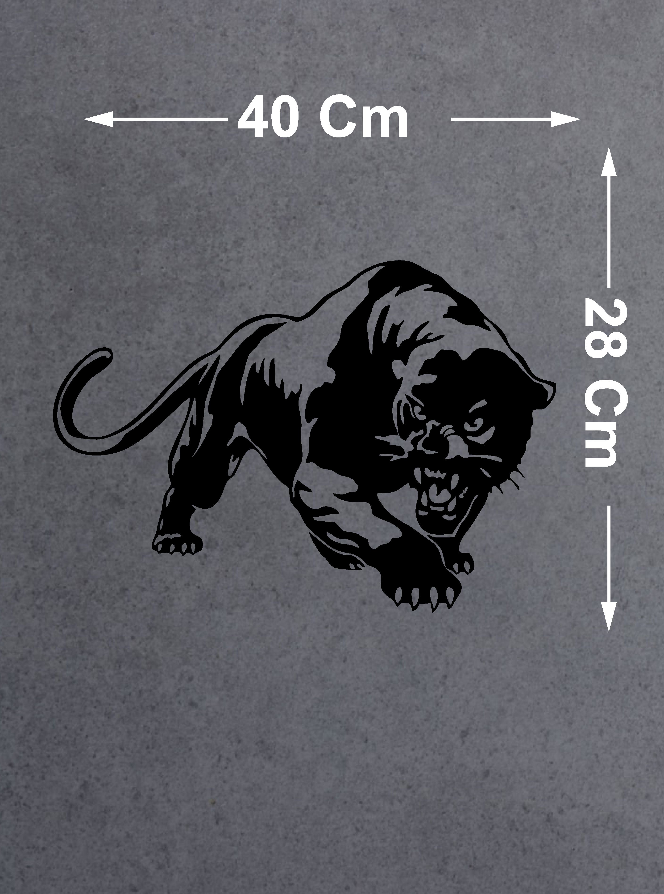 Vahşi̇ Puma Kaplan Panter Sti̇cker, Araba Oto Motosi̇klet Karavan Sti̇cker 02519 15X11 Cm 