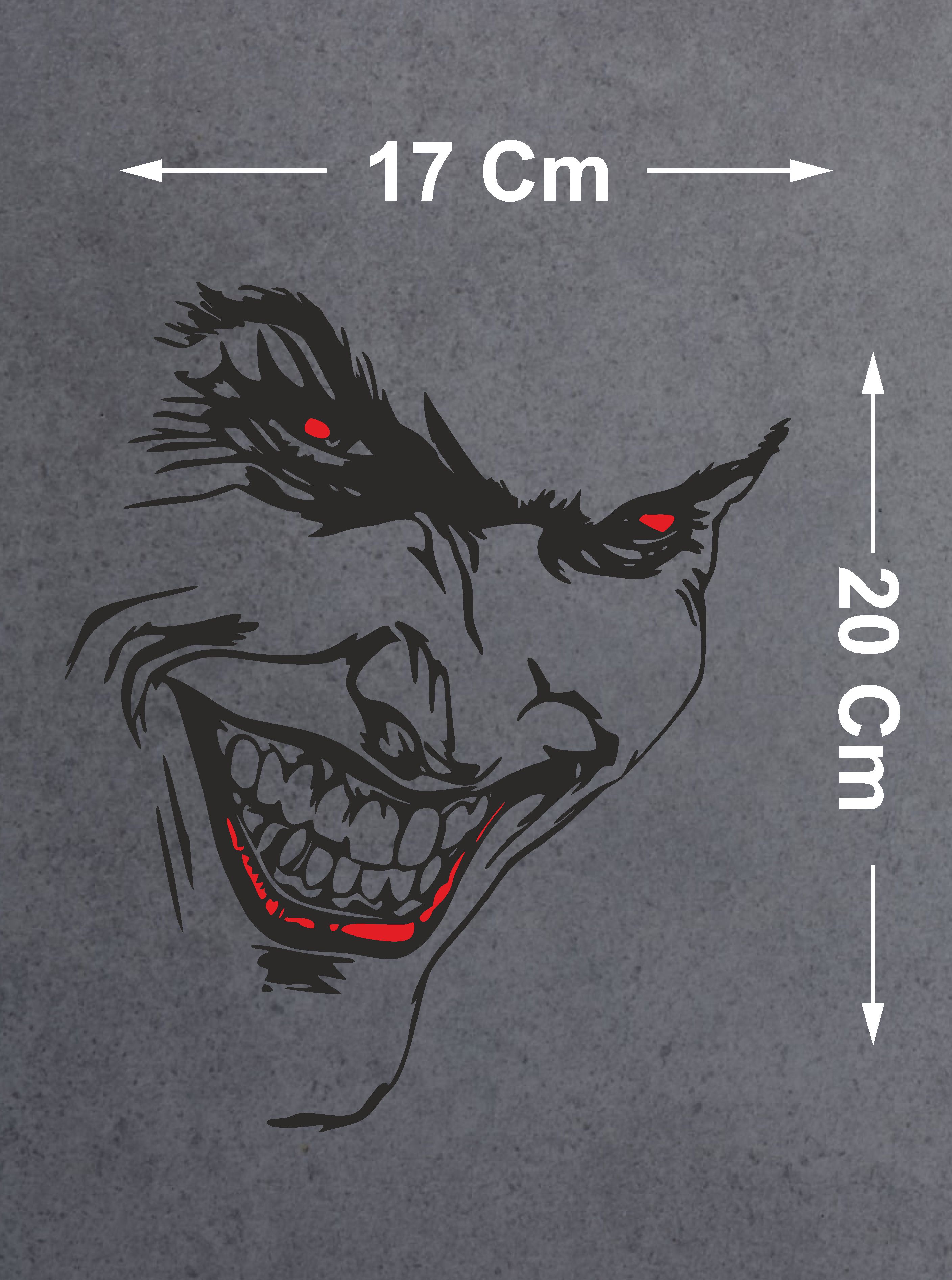 Joker Sti̇cker - Batman Gotham Ci̇ty Sti̇cker - Araba Oto Cam Motosi̇klet Karavan Sti̇cker - 00057 12X10 Cm 