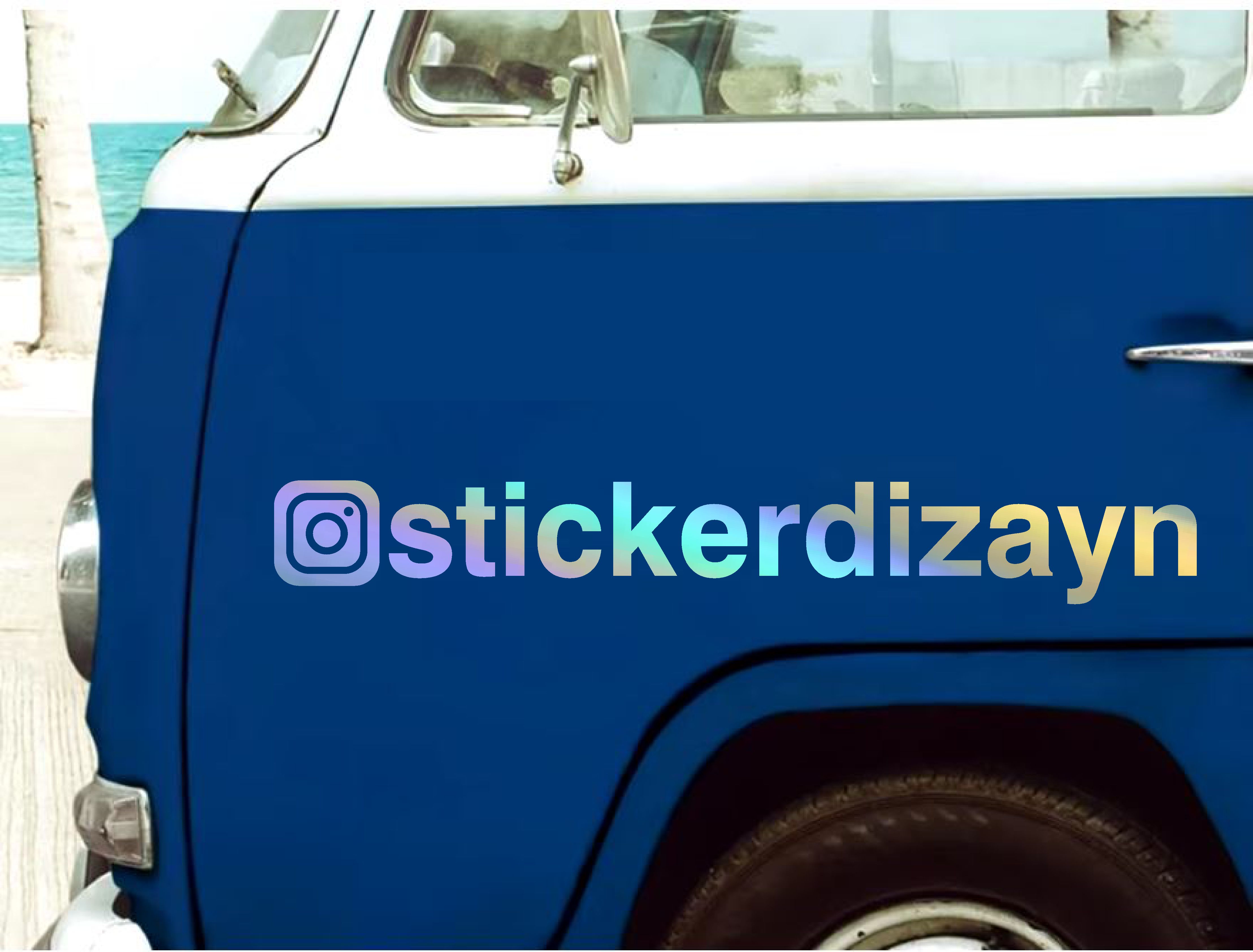 İnstagram Ki̇şi̇ye Özel Sosyal Medya Instagram Araba Oto Motosi̇klet Sti̇cker 00926 50 Cm 