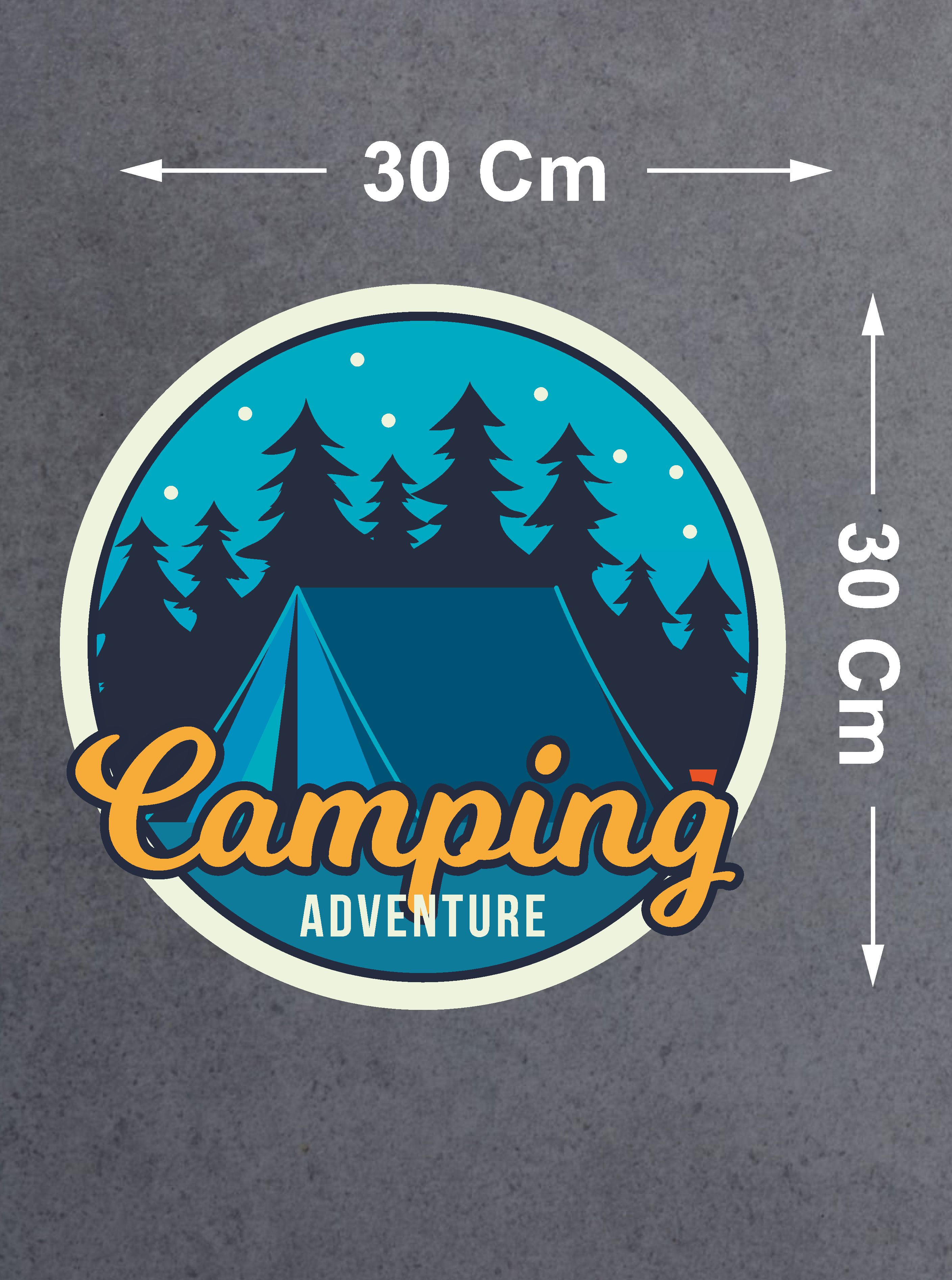 Kamp Campi̇ng Sti̇cker - 4X4 Off Road Adventure Pi̇ckup Karavan Çadır Sti̇cker - Araba Oto Motosi̇klet Cam Sti̇cker - 00120 10X10 Cm 