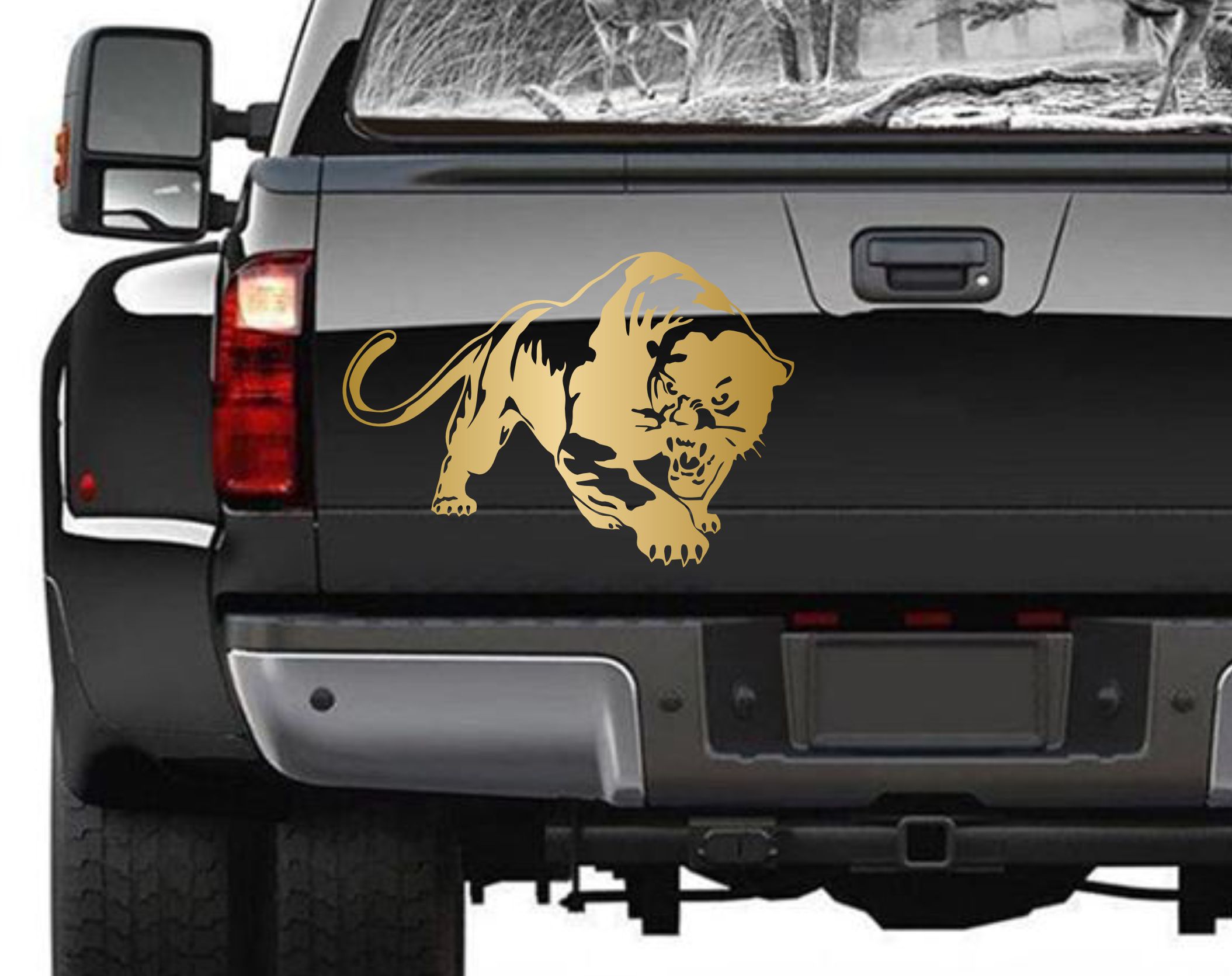 Vahşi̇ Puma Kaplan Panter Sti̇cker, Araba Oto Motosi̇klet Karavan Sti̇cker 02519 15X11 Cm 