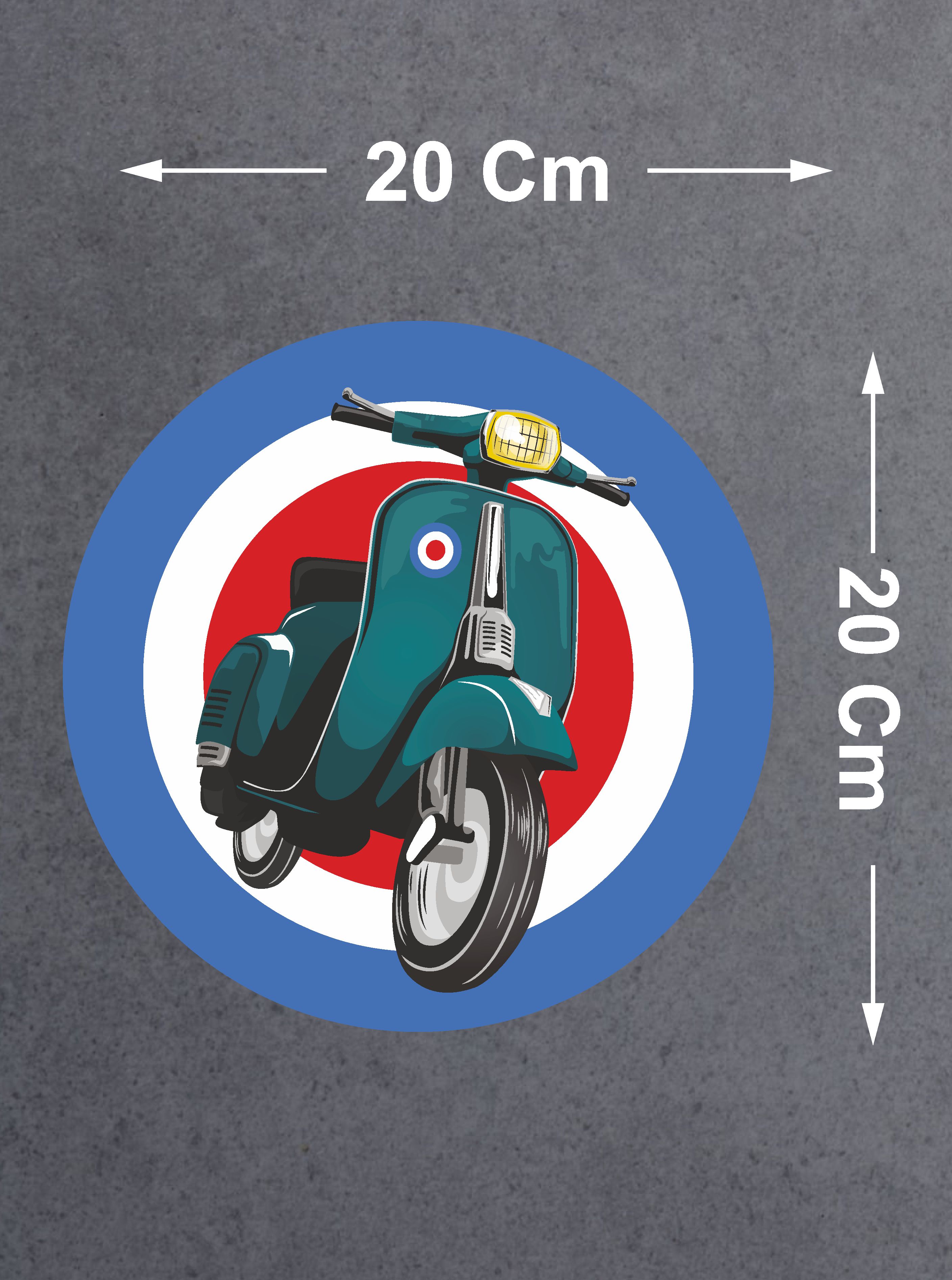 Scooter Vesap Motosi̇klet Sti̇cker - Araba Oto Motosi̇klet Cam Stcker - 00022 10X10 Cm 