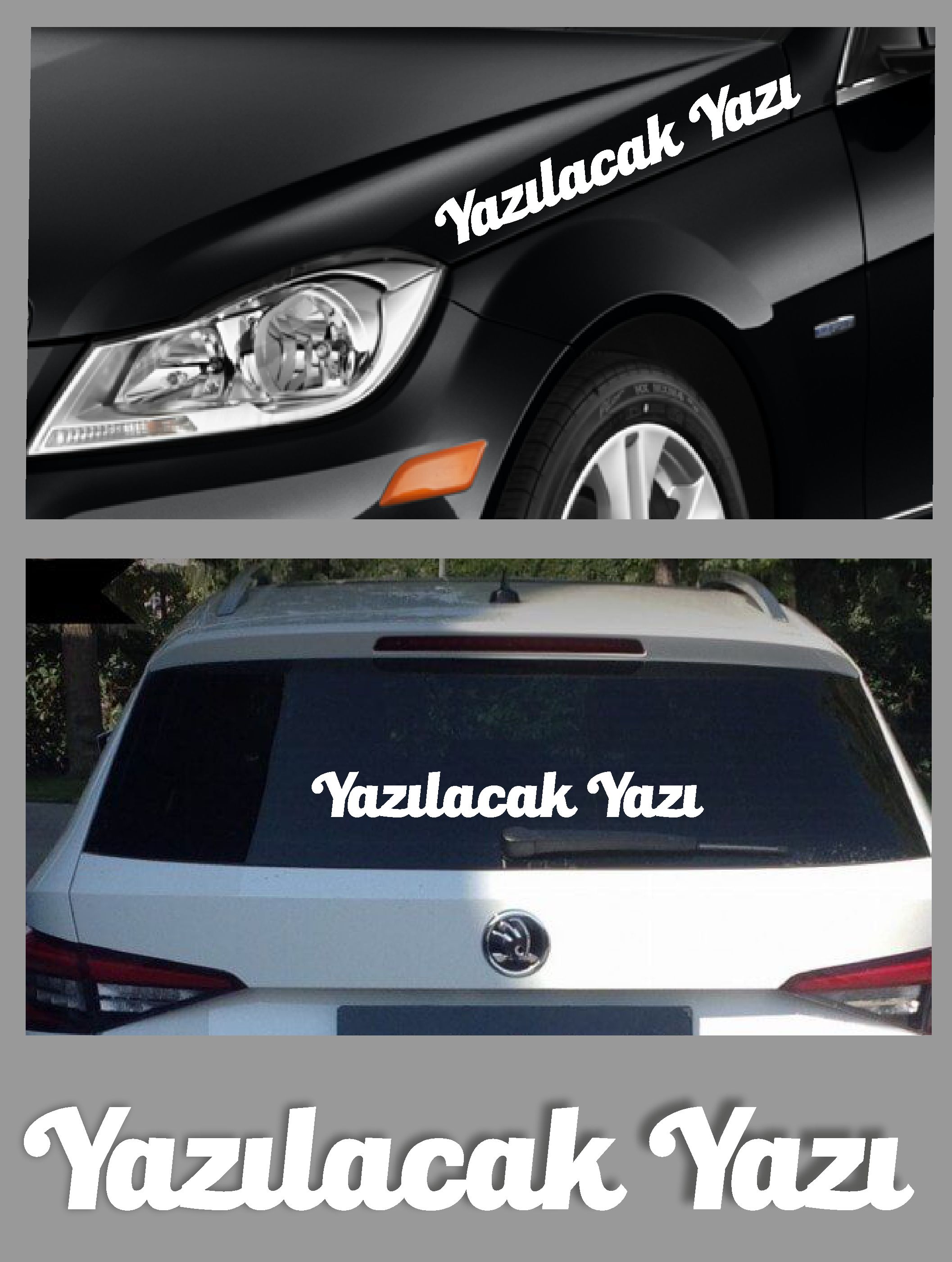 Ki̇şi̇ye Özel Yazı - 2 Adet Isi̇m Soyi̇si̇m Yazı - Araba - Oto - Araç -Motosi̇klet - Karavan Sti̇cker Eti̇ket 00096 60 Cm 