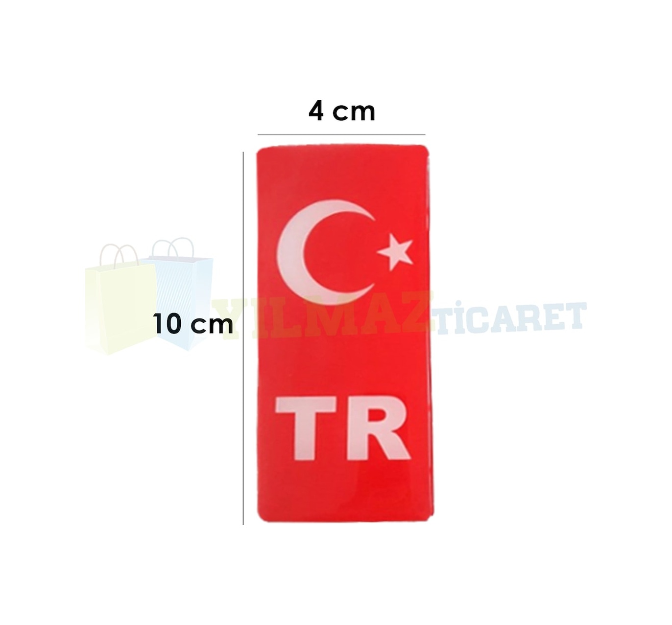 Türk Bayrağı Ön Cam Oto Sti̇cker Araba Yapıştırma Eti̇ket Çıkartma Tek Ön Cam Sti̇cker 12 X 8 Cm
