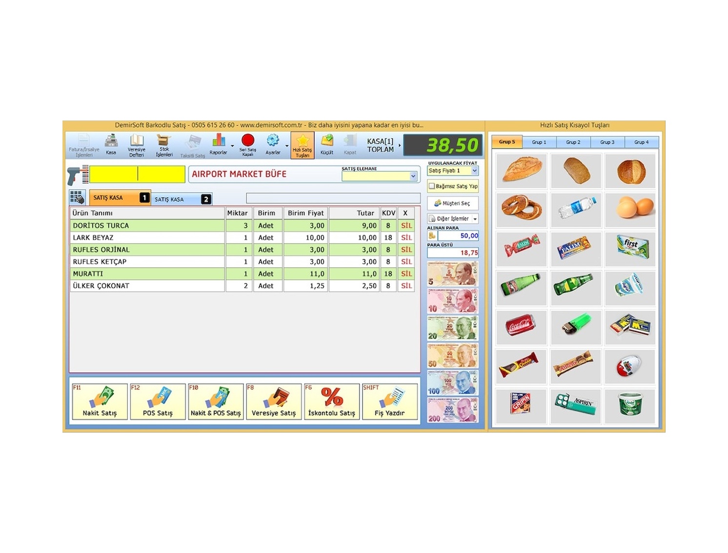 Barkodlu Market Satış Programı (Barpro Paket) (425092941) 