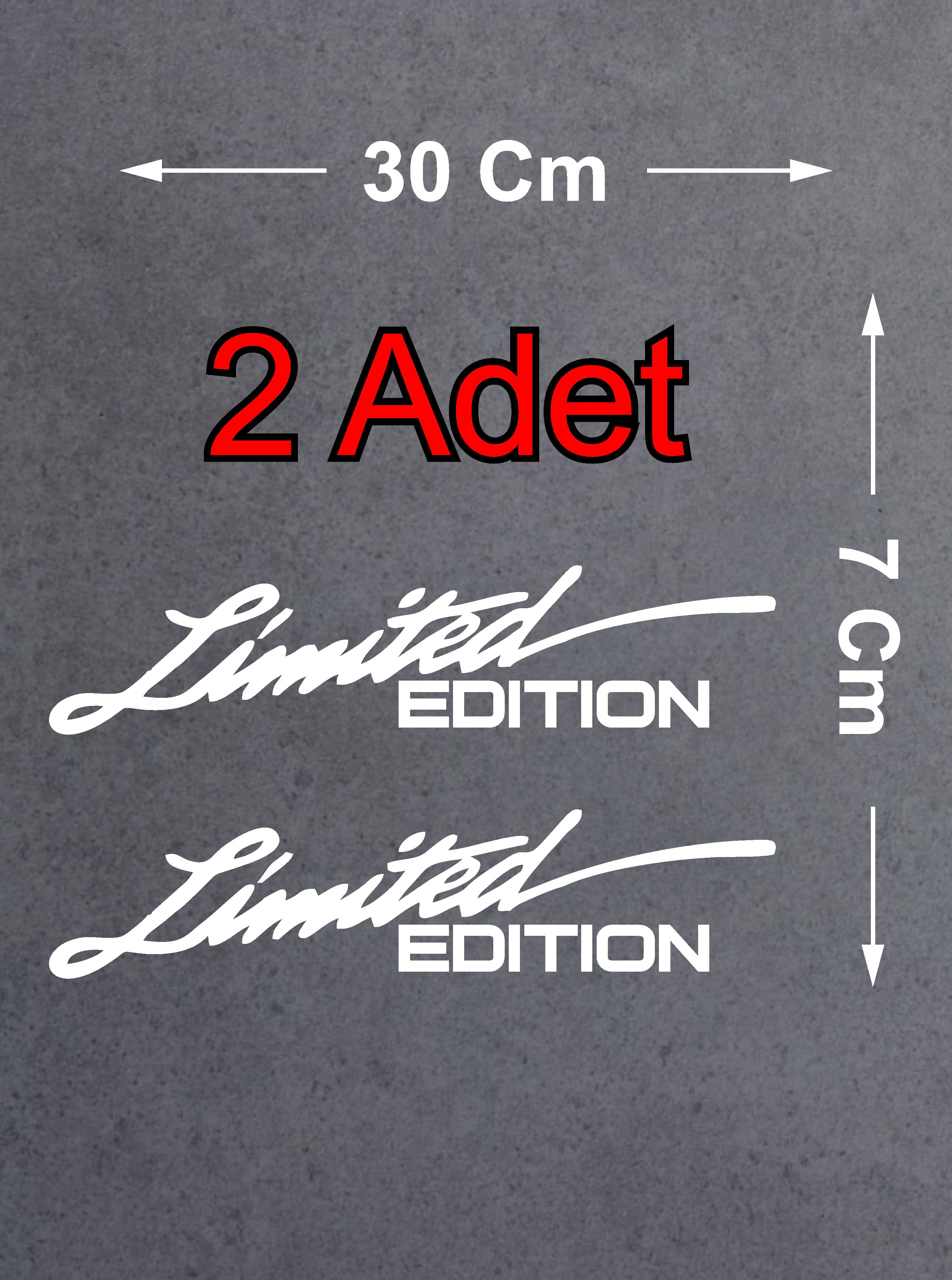 Li̇mi̇ted Edi̇ti̇on 2 Adet Sti̇cker - Araba Oto Motosi̇klet Karavan Cam Sti̇cker - 00305 12X2,5 Cm 