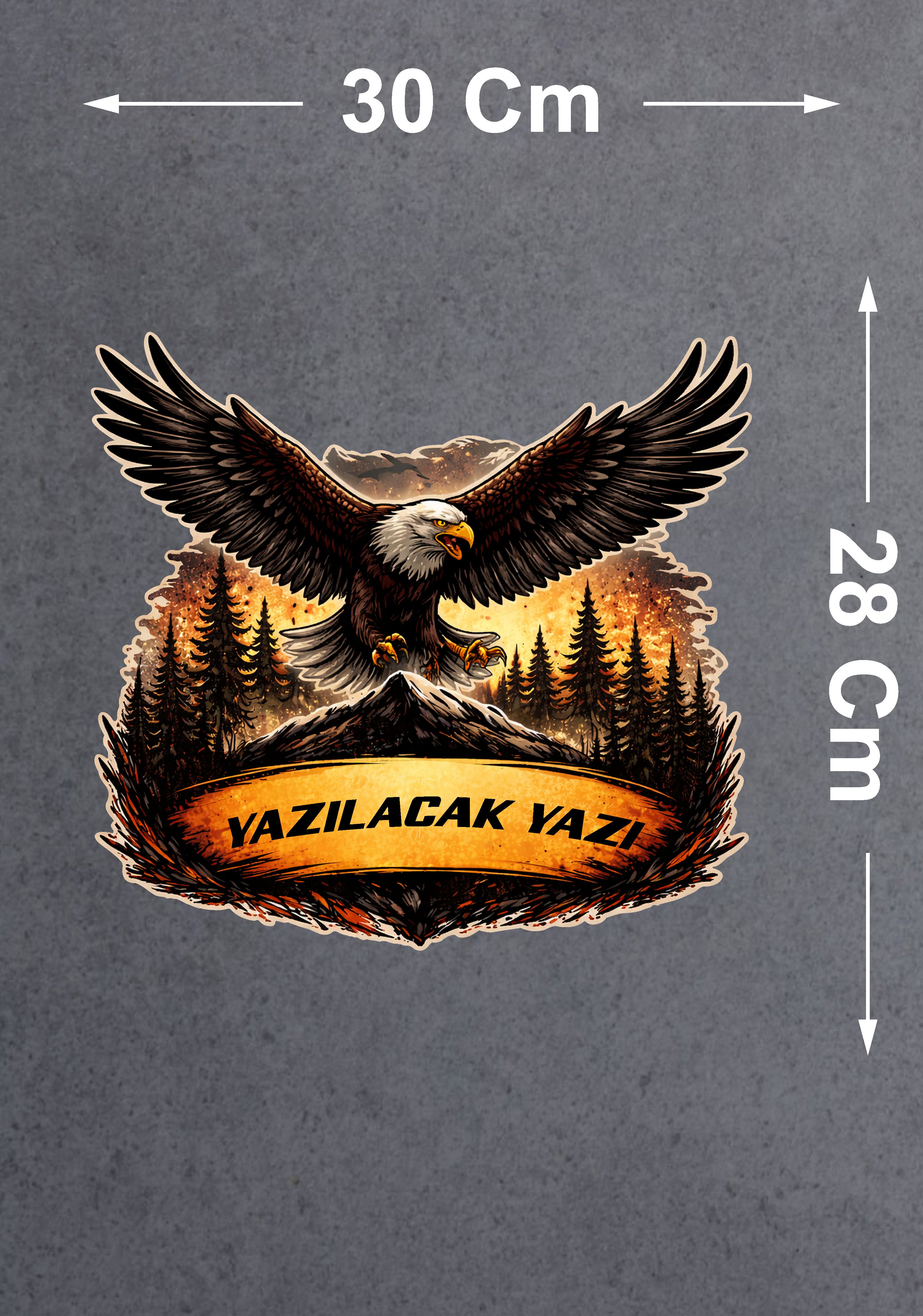 Ki̇şi̇ye Özel Vahşi̇ Kartal Sti̇cker - Vahşi̇ Hayat 4X4 Off Road Adventure Sti̇cker - Araba Oto Motosi̇klet Karavan Cam Sti̇cker - 00335 10X9 Cm 