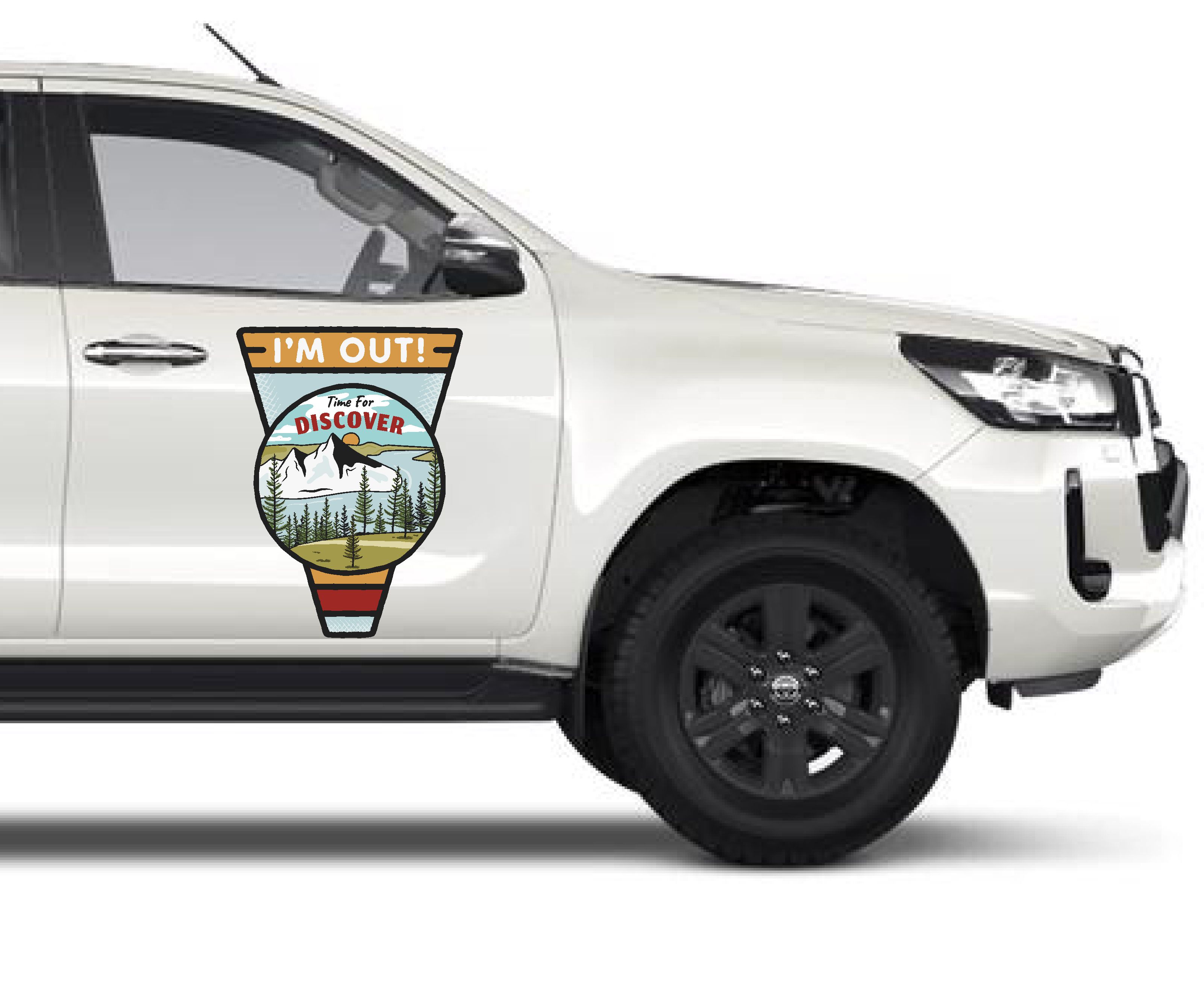 Kamp, Off Road, 4X4, Doğa, Manzara, Adventure Sti̇cker, Araba Oto Motosi̇klet Karavan Pi̇ckup Arazi̇ Suv 02179 10X7 Cm 