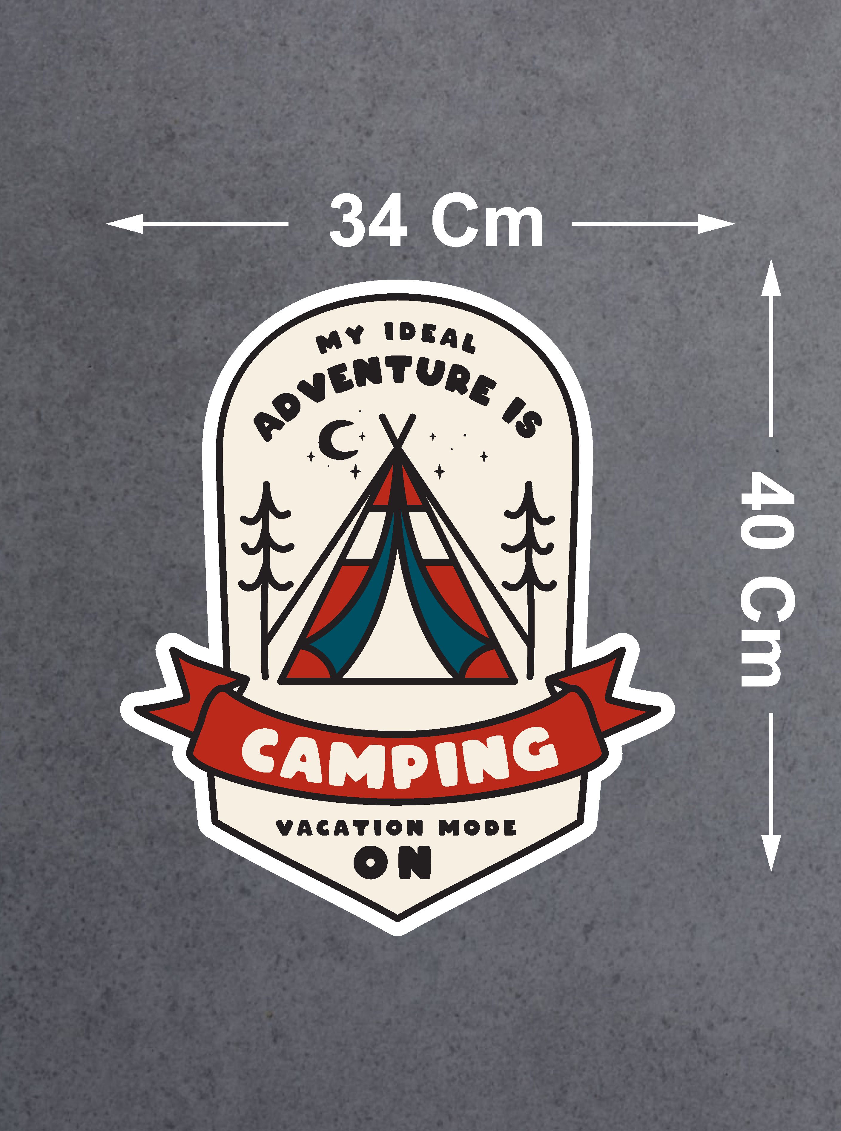 Kamp, Off Road, 4X4, Doğa, Manzara, Adventure Sti̇cker, Araba Oto Motosi̇klet Karavan Pi̇ckup Arazi̇ Suv 02178 10X8 Cm 