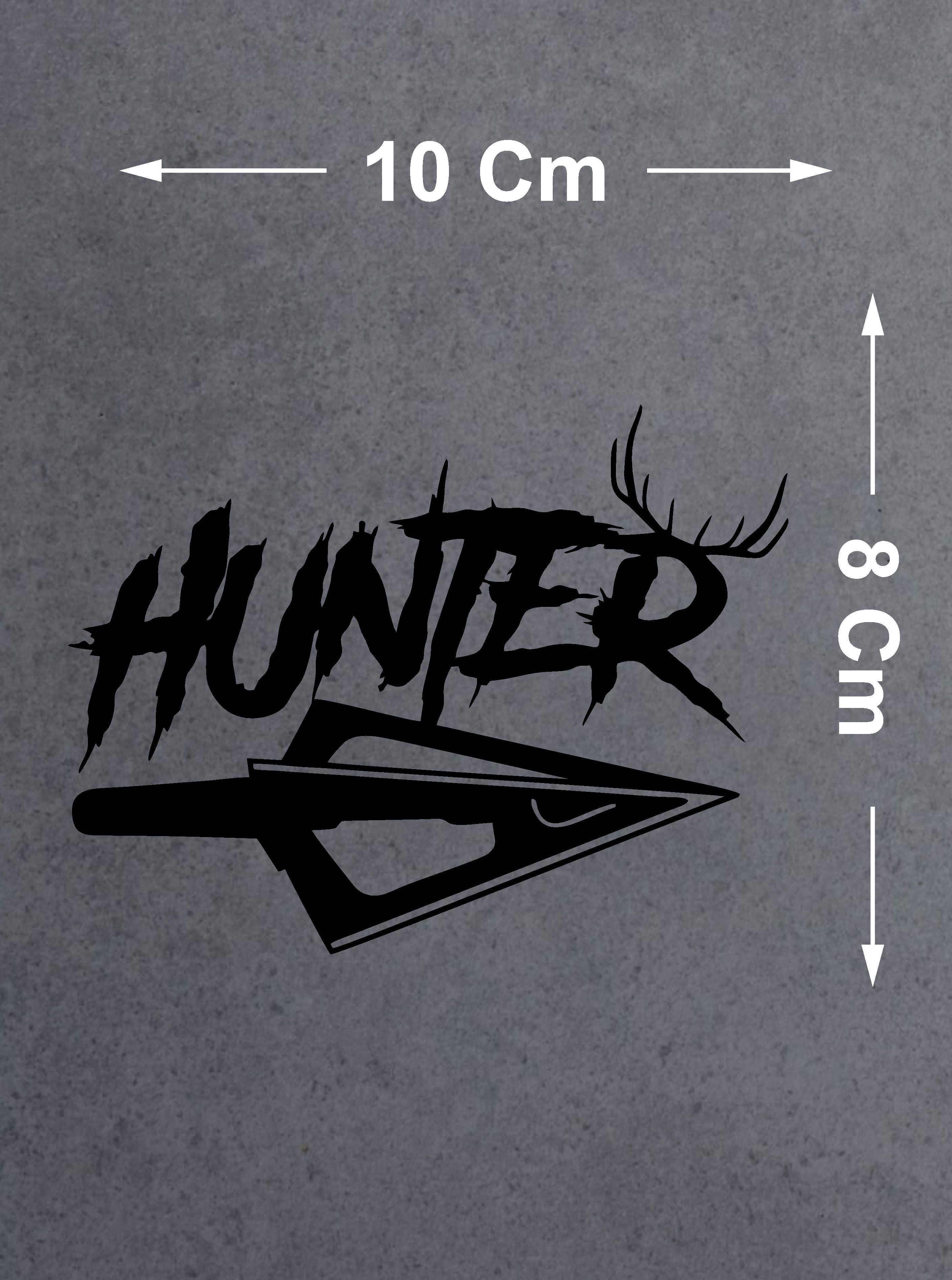 Hunter Avcı Sticker - Araba Oto Motosiklet Karavan Cam Sticker - 00267 10X8 Cm 