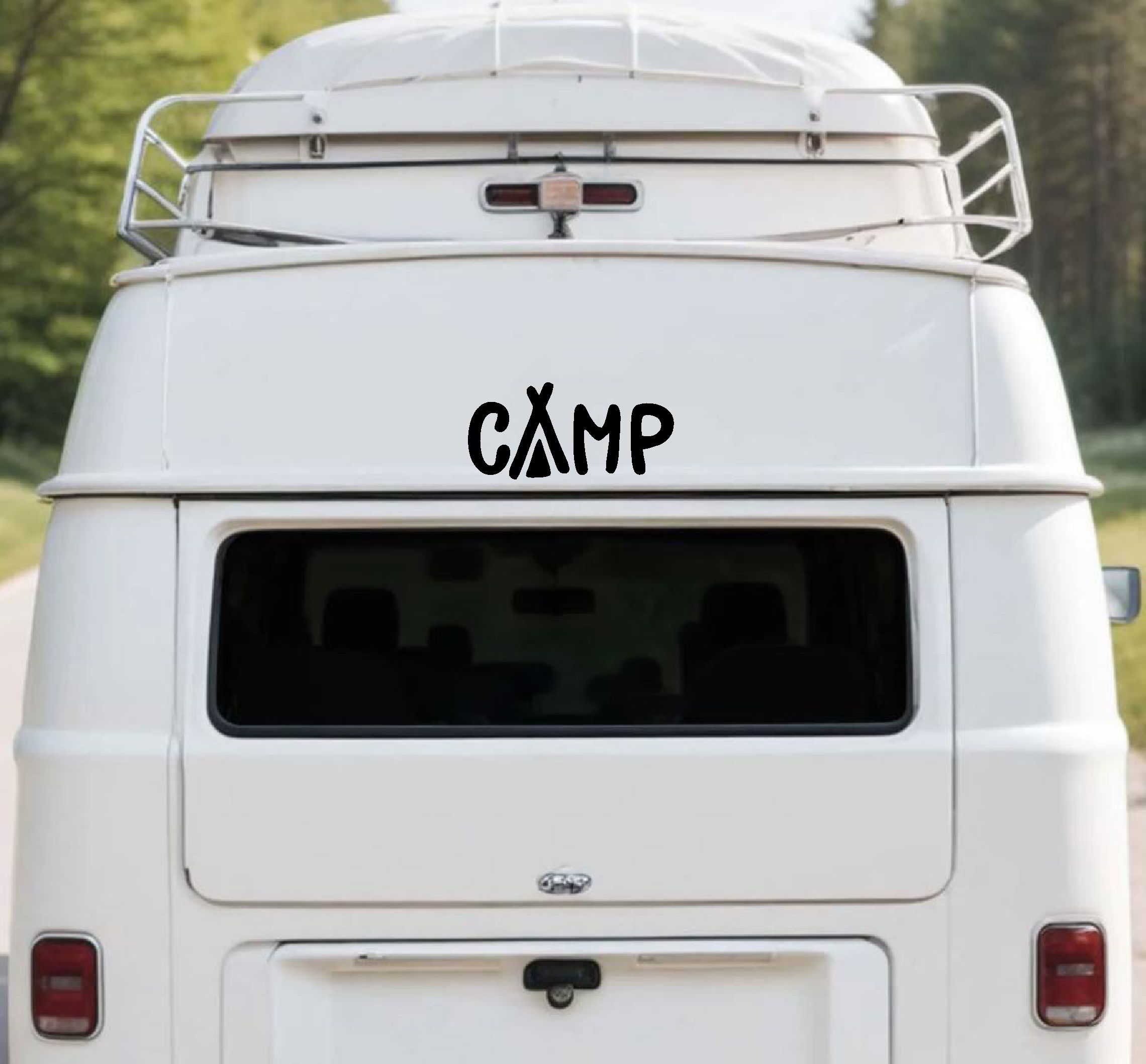 Kamp Yazılı Sti̇cker - 4X4 Off Road Pi̇ckup Sti̇cker - Araba Oto Motosi̇klet Karavan Cam Sti̇cker - 02165 10X5 Cm 