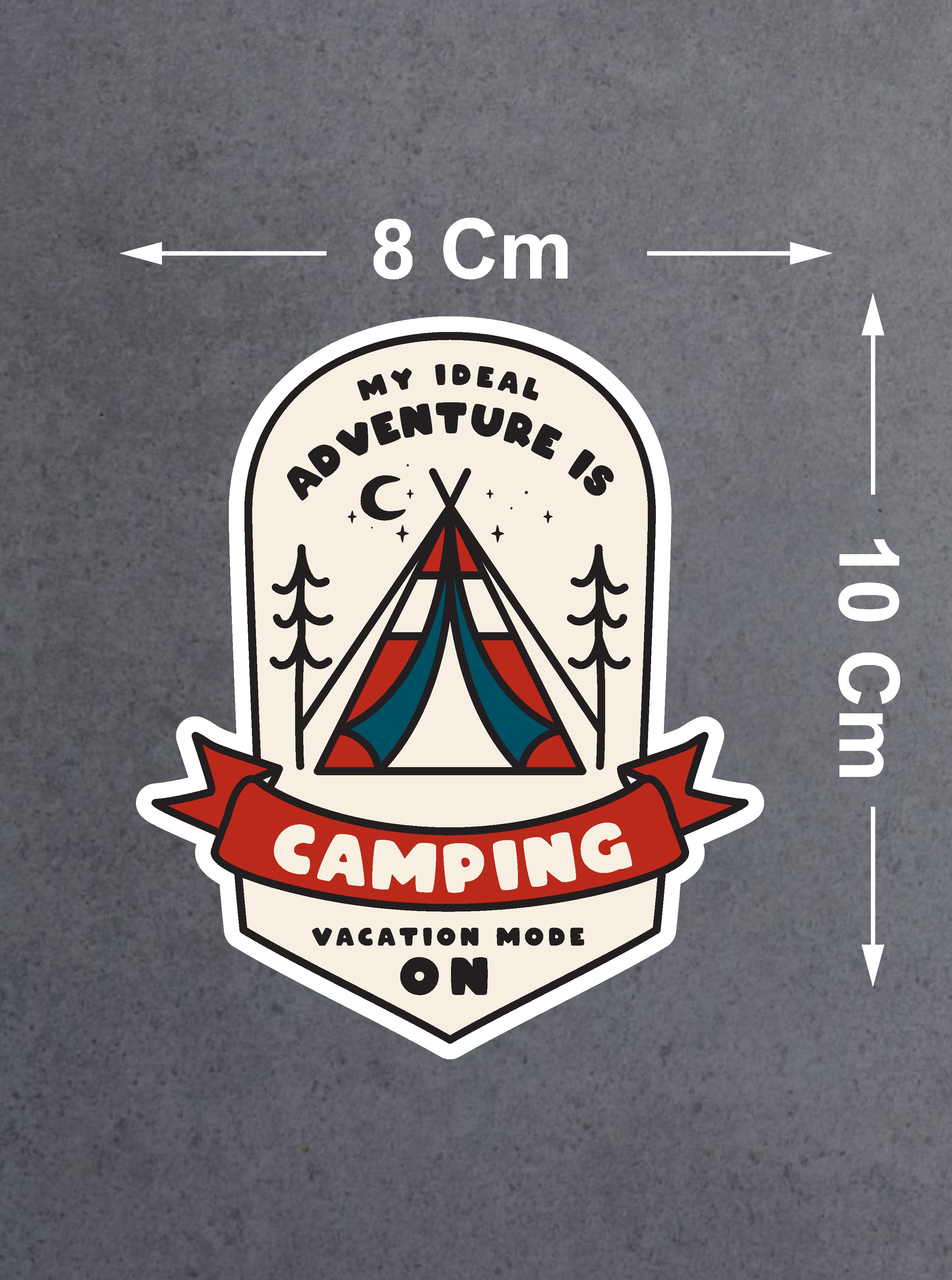 Kamp, Off Road, 4X4, Doğa, Manzara, Adventure Sti̇cker, Araba Oto Motosi̇klet Karavan Pi̇ckup Arazi̇ Suv 02178 10X8 Cm 