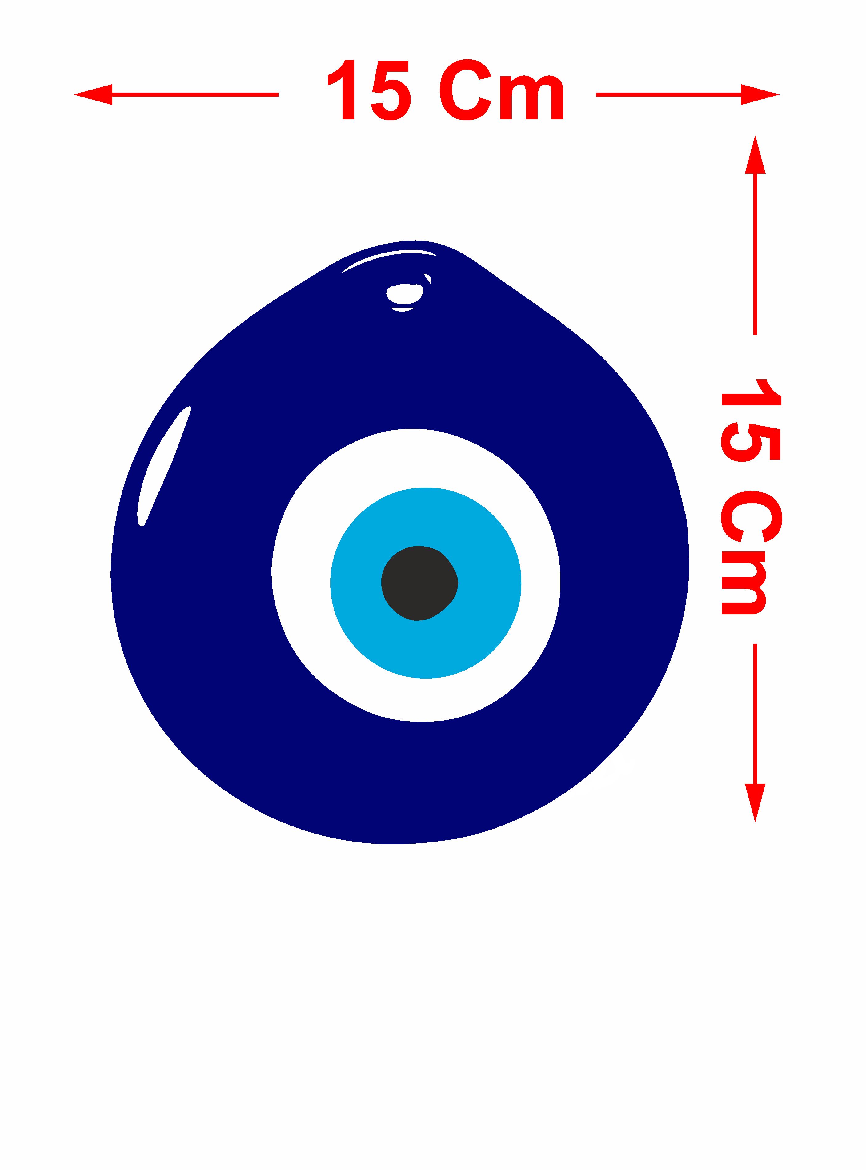 Nazar Boncuğu Sti̇cker Araba Oto Motosi̇klet Karavan Sti̇cker Eti̇ket 00005 50X50 Cm 