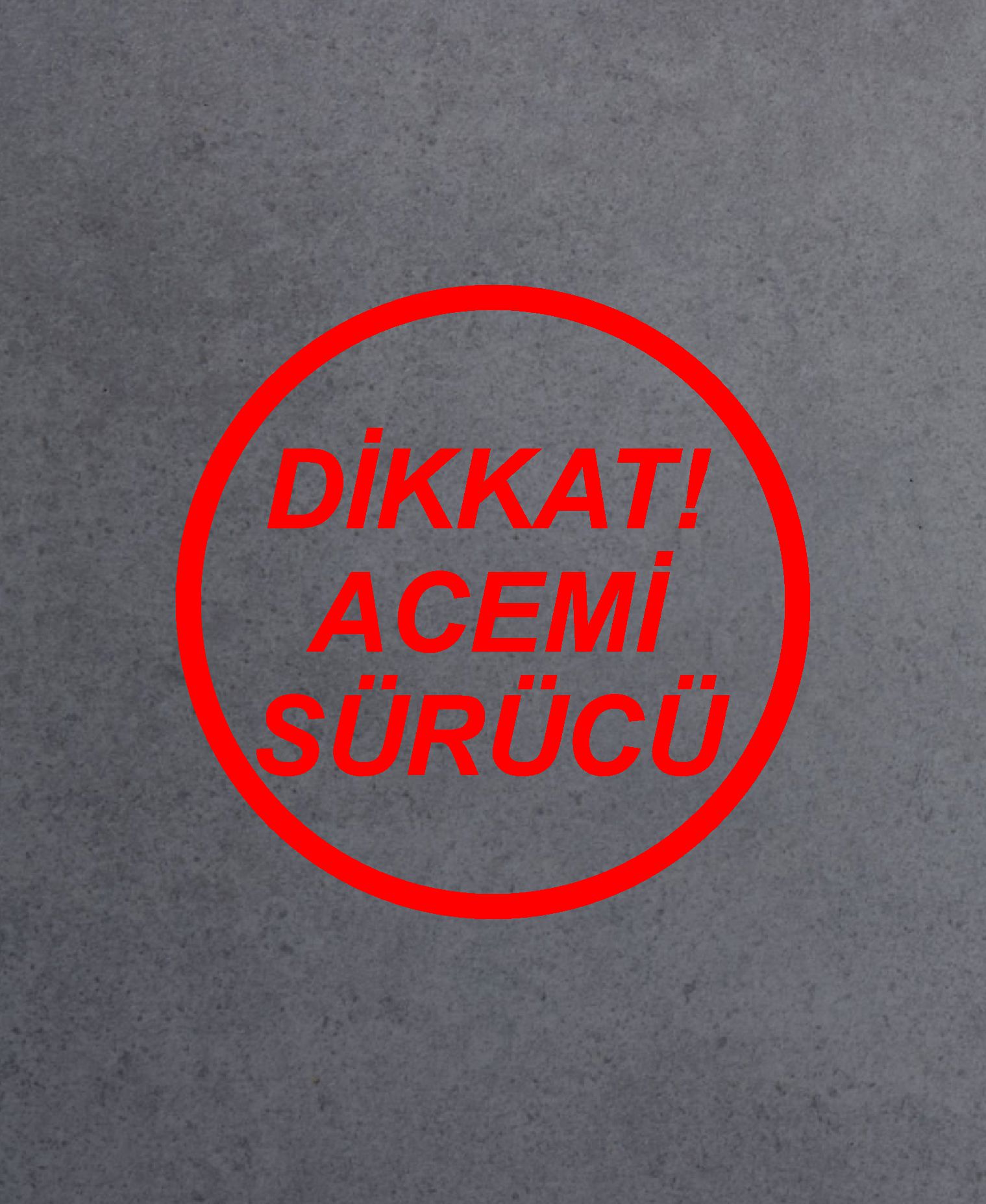 Di̇kkat Acemi̇ Sürücü Sti̇cker - Araba Oto Motosi̇klet Sti̇cker 00167 15X15 Cm 