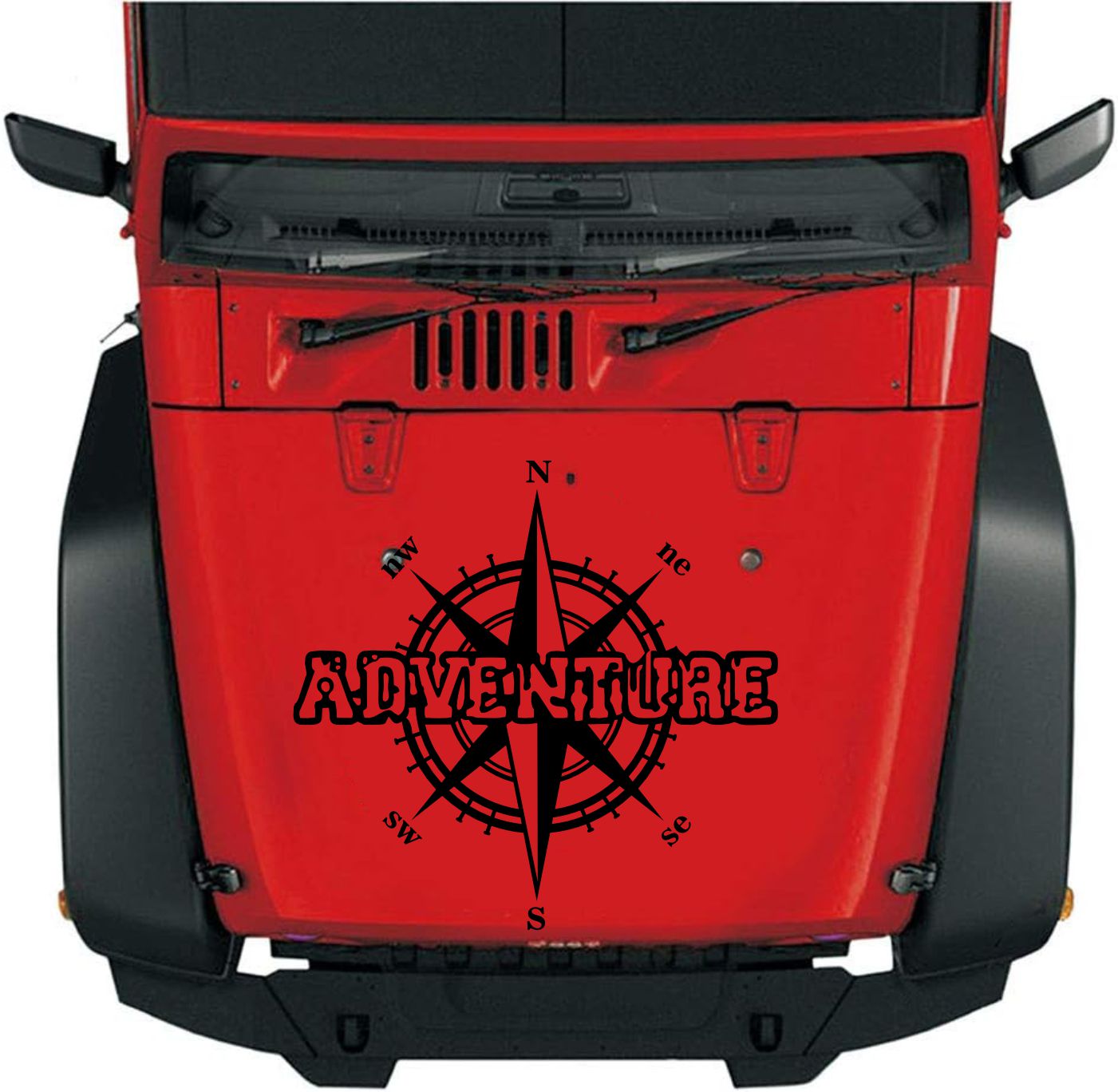 Pusula Ve Adventure Sti̇cker - Araba Oto Karavan Motosi̇klet Cam Sti̇cker - 00052 20X19 Cm 