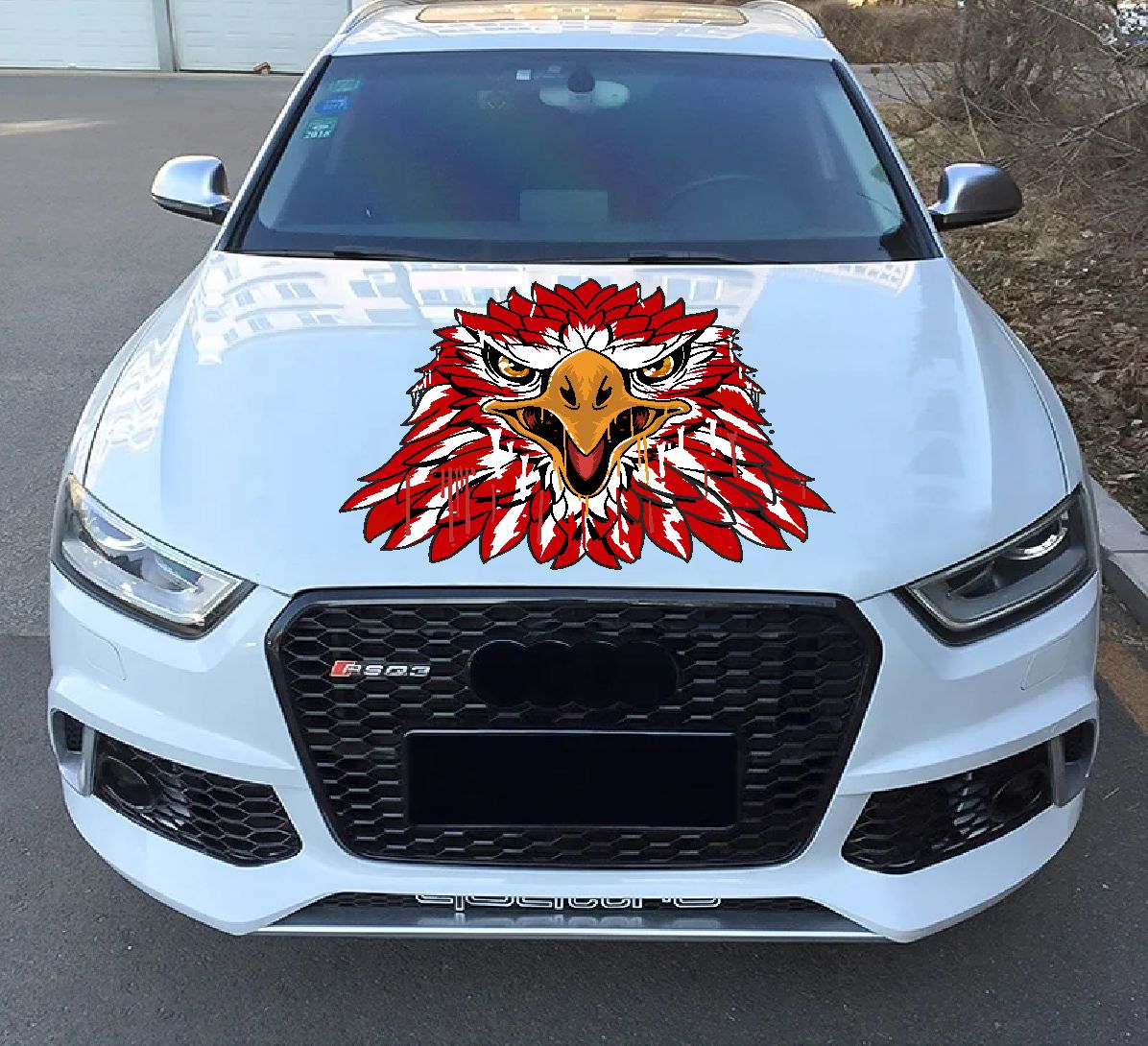 Türk Kartalı Sti̇cker, Kartal Başı, Kırmızı Beyaz Kartal Sti̇cker, Beşi̇ktaş Sti̇cker 00944 10X10 Cm 