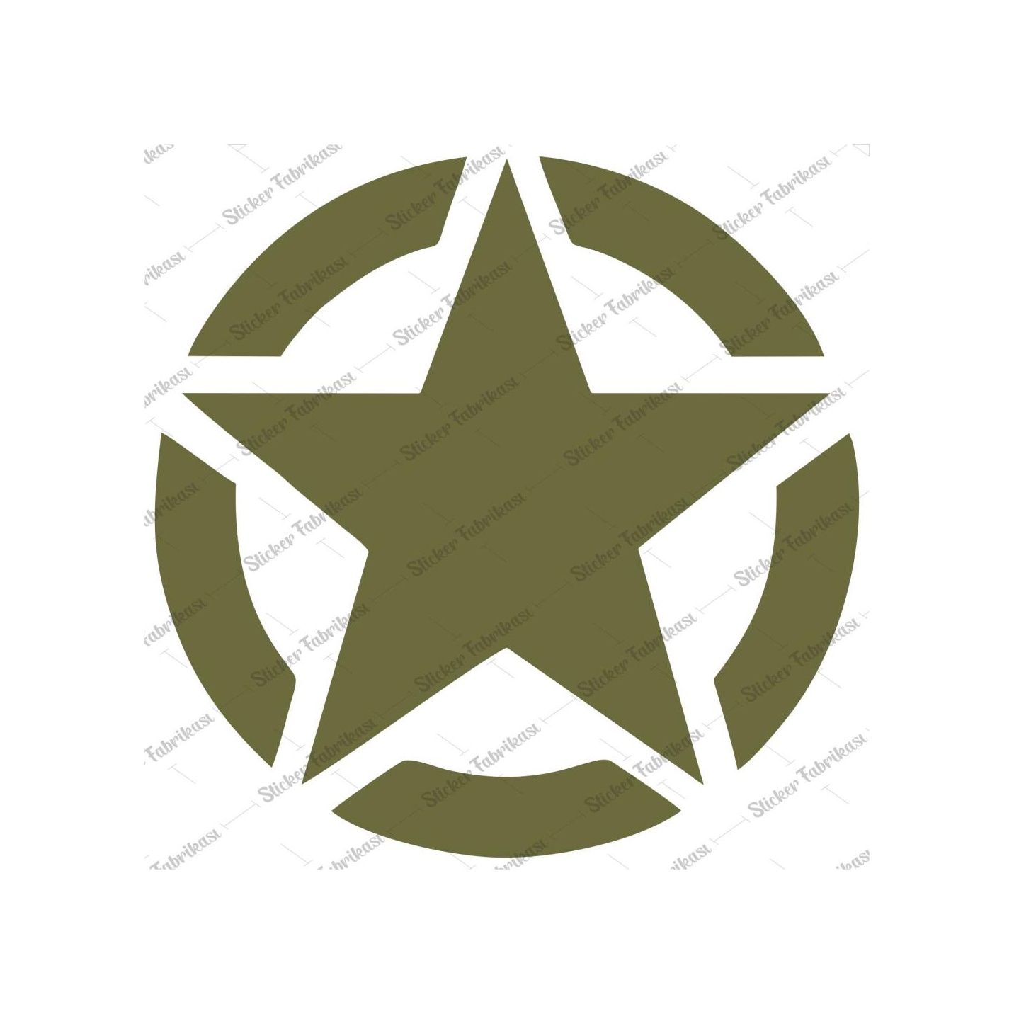 Off Road Askeri̇ Yıldız Offroad Army 4X4 Sti̇cker 00855 40X40 Cm