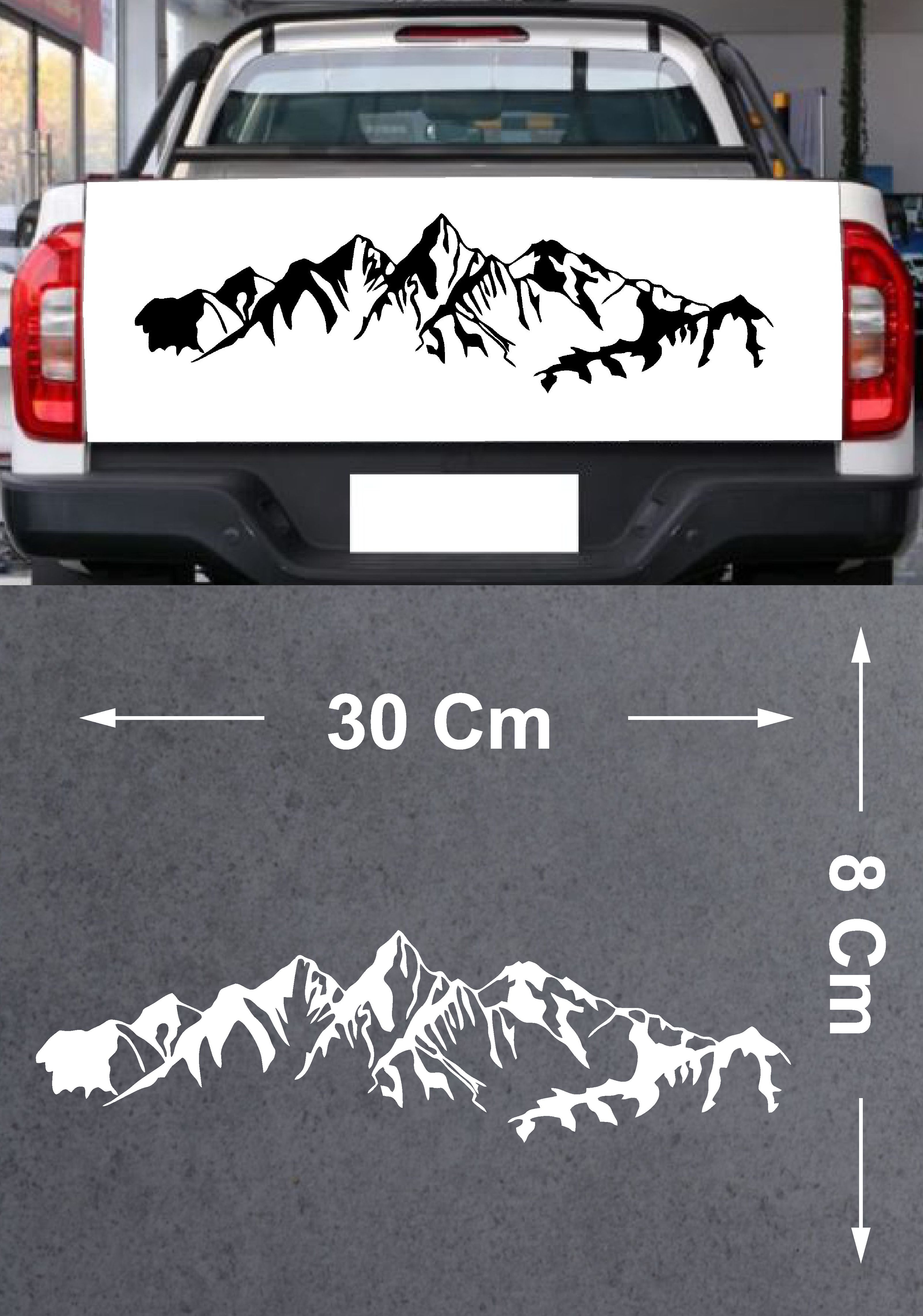 Dağ Doğa Kamp Sticker - Araba Oto Motosiklet Karavan Pickup Cam Sticker - 00128 30 Cm 