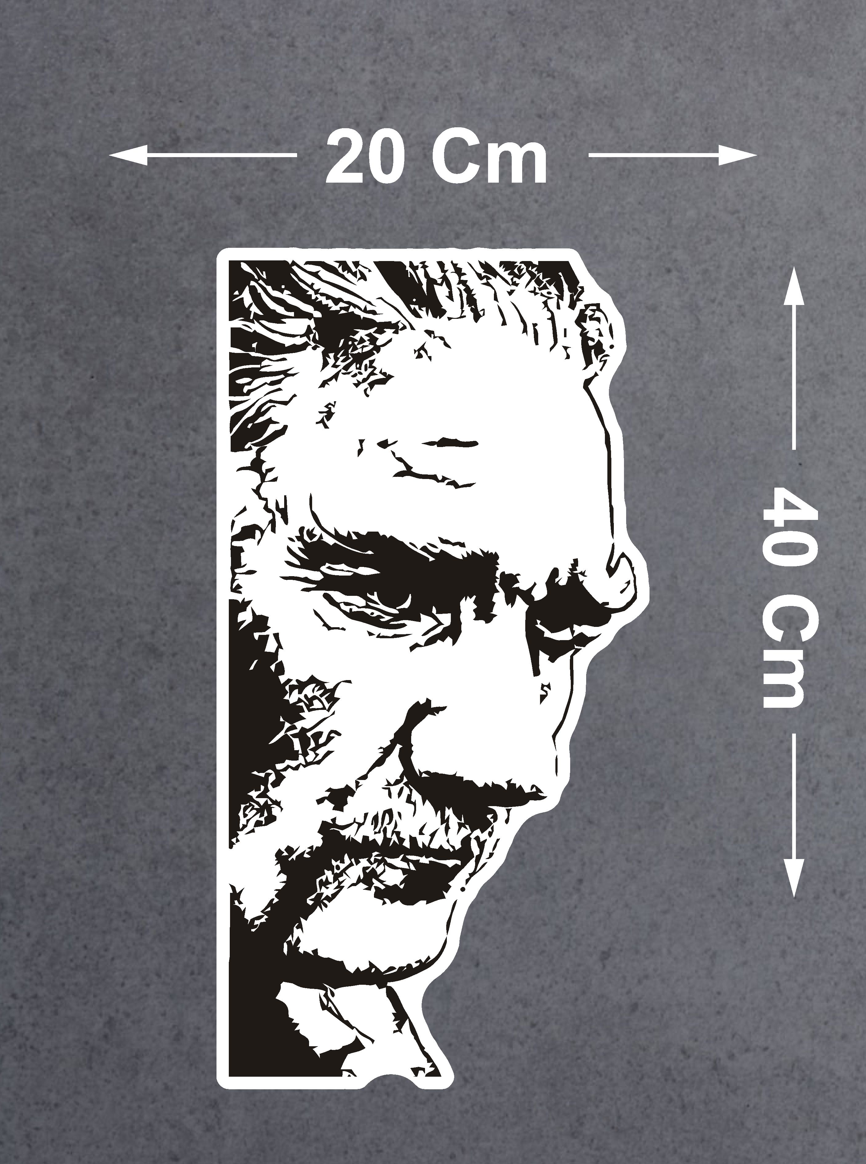 Mustafa Kemal Atatürk Sti̇cker - Atatürk Si̇lüet Sti̇cker - Araba Oto Cam Motosi̇klet Karavan Sti̇cker - 00018 12X6 Cm 