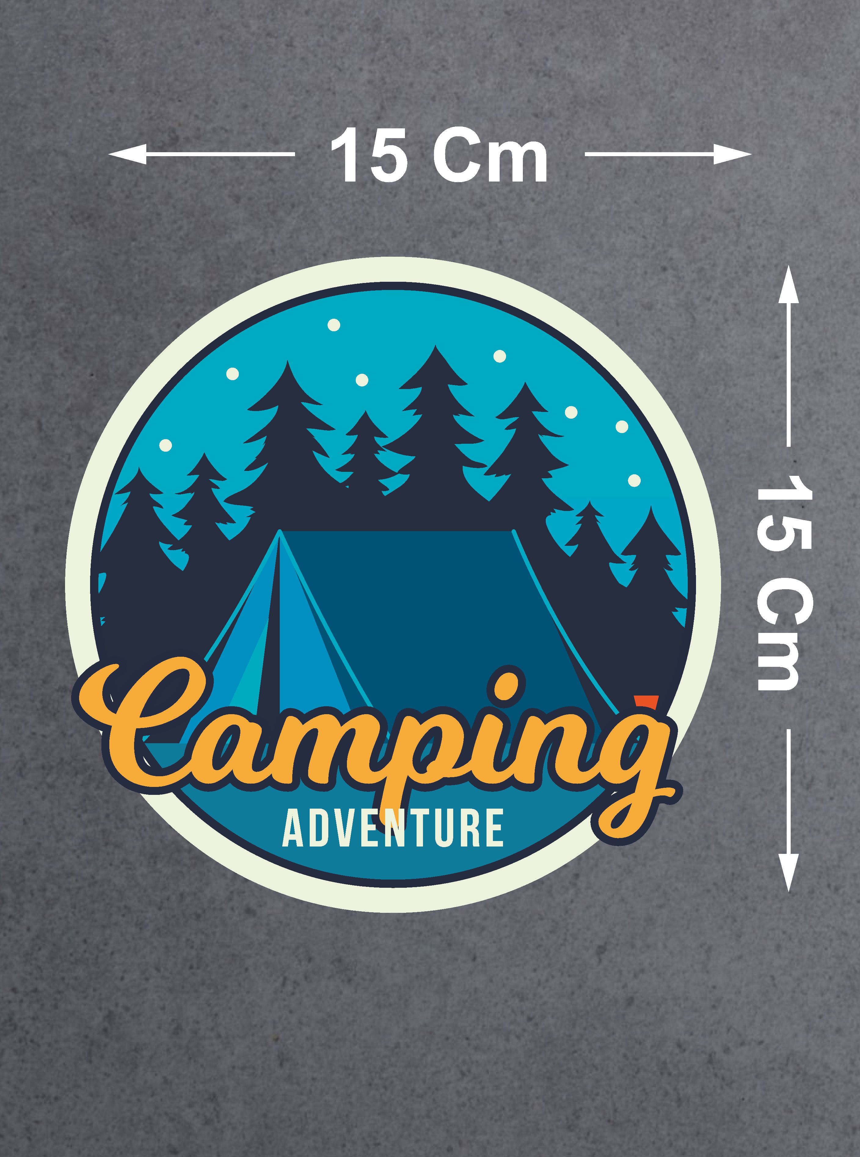 Kamp Campi̇ng Sti̇cker - 4X4 Off Road Adventure Pi̇ckup Karavan Çadır Sti̇cker - Araba Oto Motosi̇klet Cam Sti̇cker - 00120 10X10 Cm 