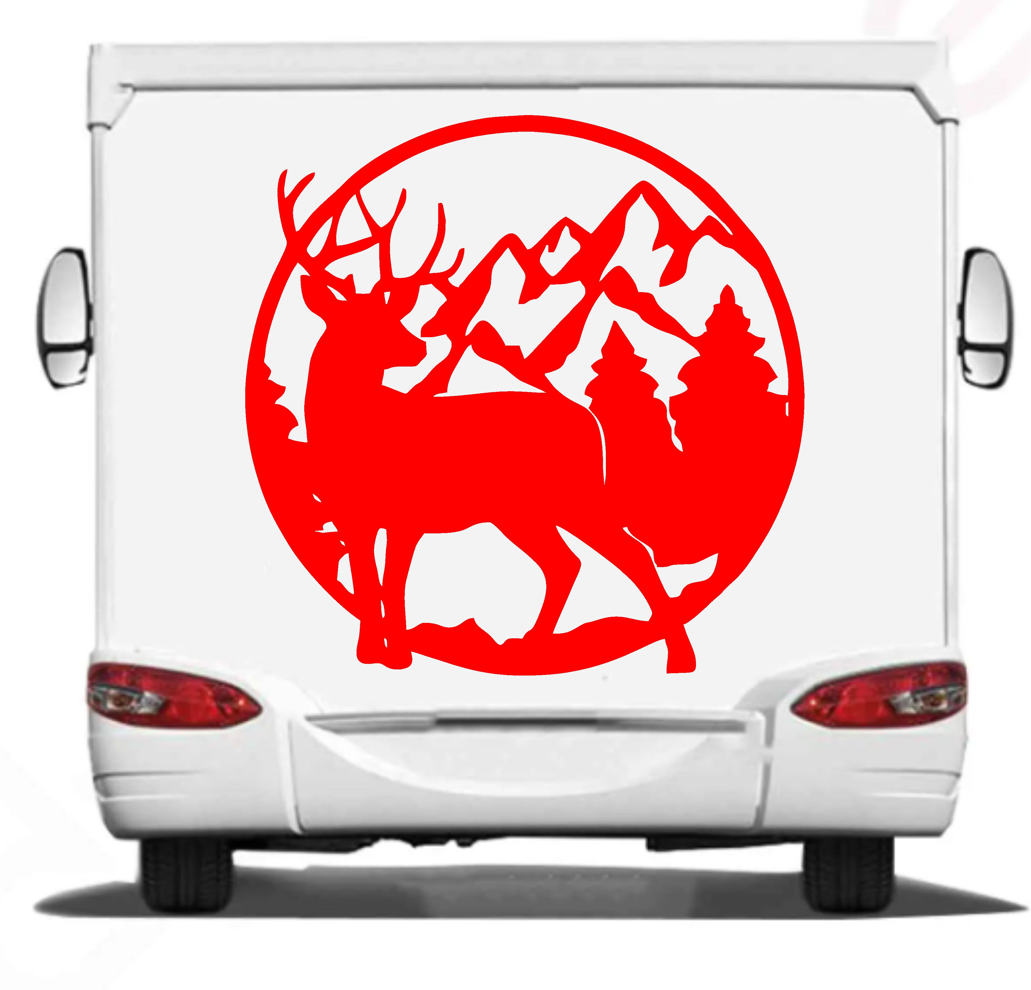 Avcı Geyi̇k Ve Dağ Sti̇cker - 4X4 Off Road Adventure Hunter Sti̇cker - Araba Oto Karavan Cam Motosi̇klet Sti̇cker - 02169 100X100 Cm 