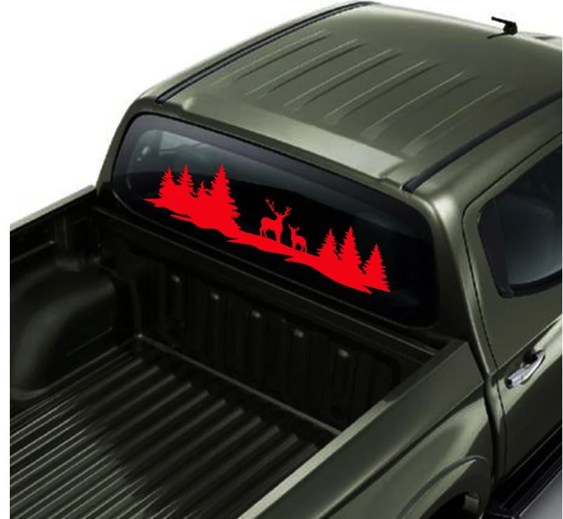 Avcı Kamp Doğa Sti̇cker - 4X4 Off Road Adventure Kamp Cam Sti̇cker - 00046 30X8 Cm 