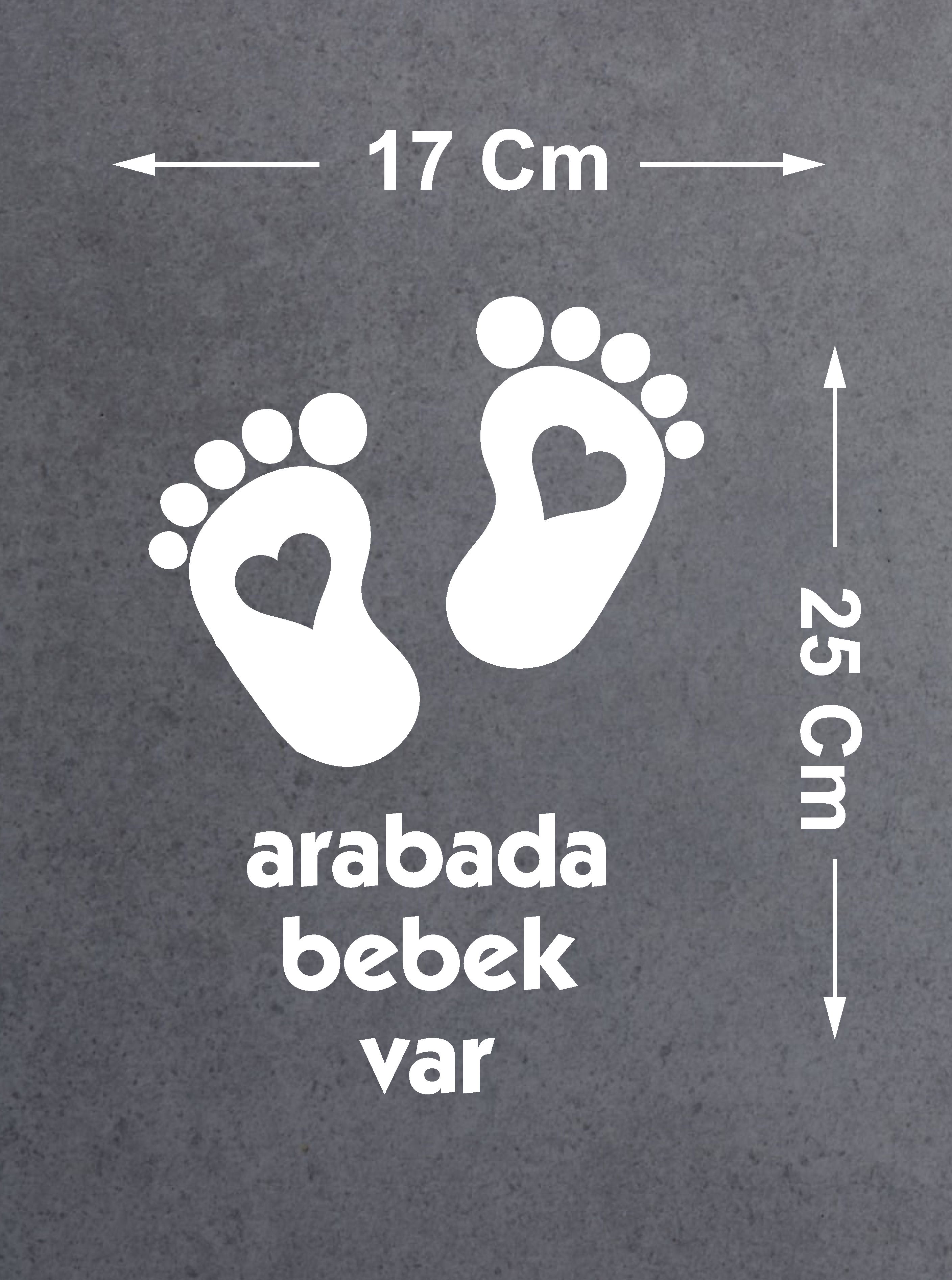 Arabada Bebek Var Sti̇cker Araba Oto Motosi̇klet Karavan Sti̇cker 02502 25X17 Cm 