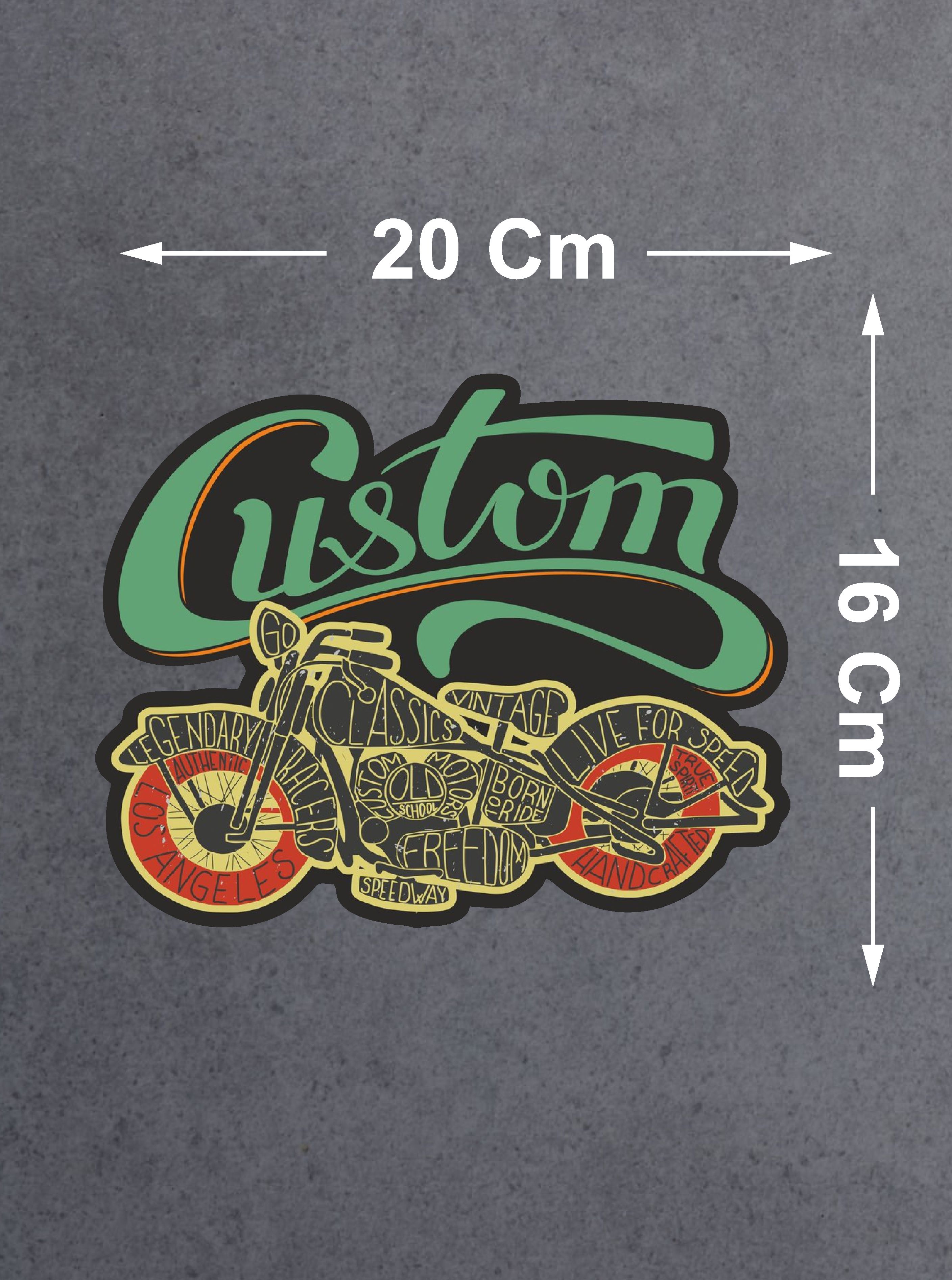 Vi̇ntage Motosi̇klet Sti̇cker - Custom Old School Sti̇cker - Araba Oto Motosi̇klet Sti̇cker 02507 8X6 Cm